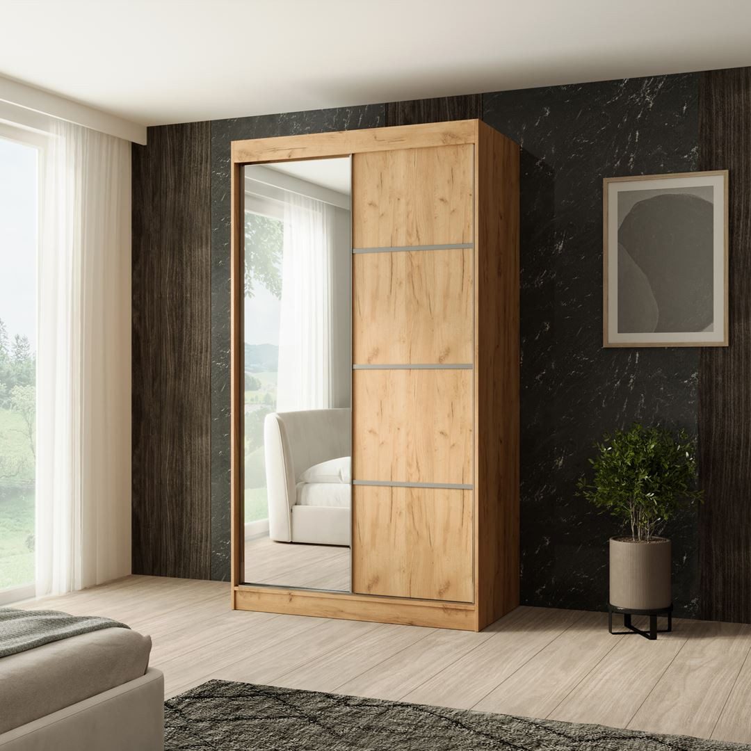 Beautysofa Schiebetürenschrank PACO (120 cm Schrank günstig online kaufen