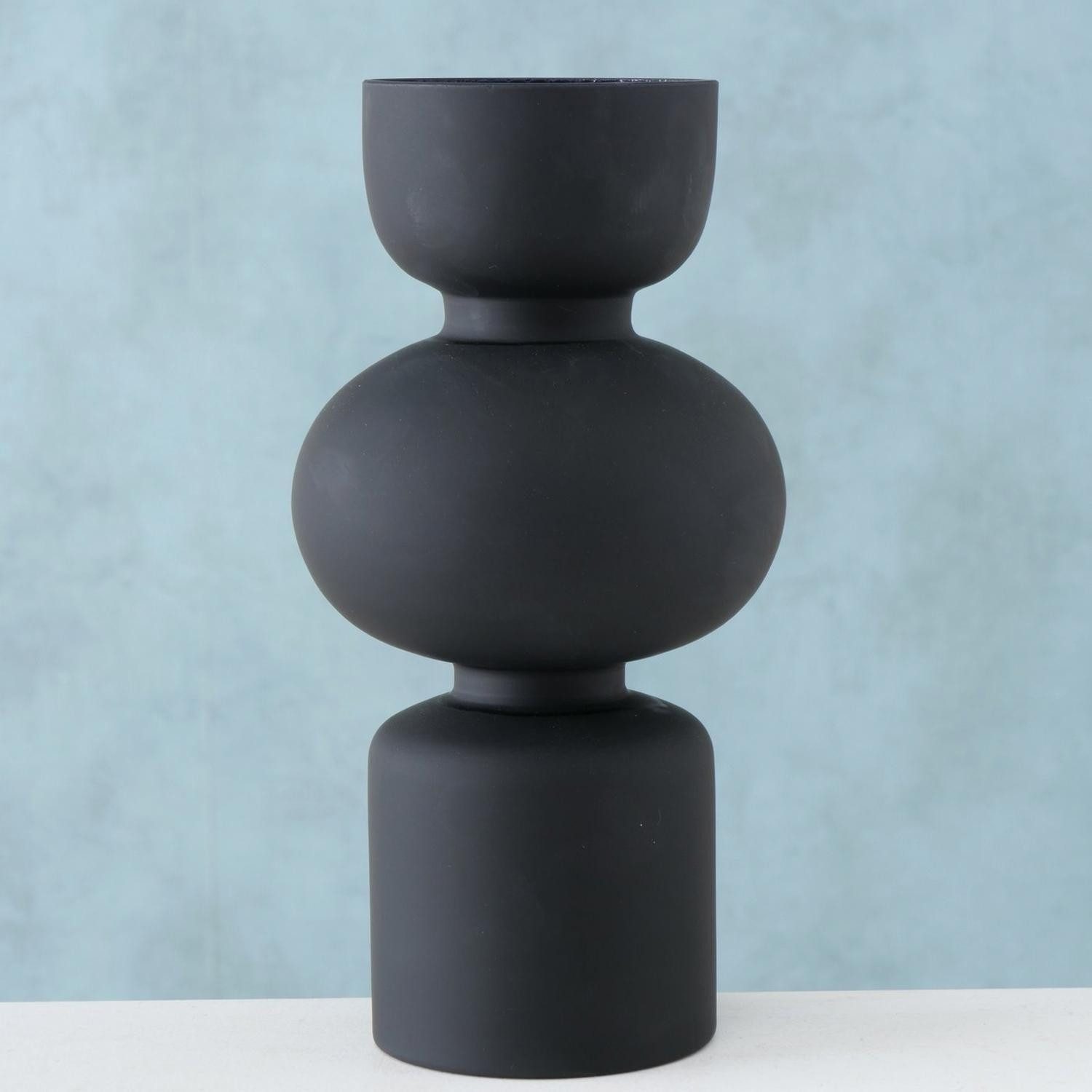 BOLTZE GRUPPE GmbH Dekovase Blumenvase NELIKA, Schwarz lackiert, H 29 cm, a günstig online kaufen