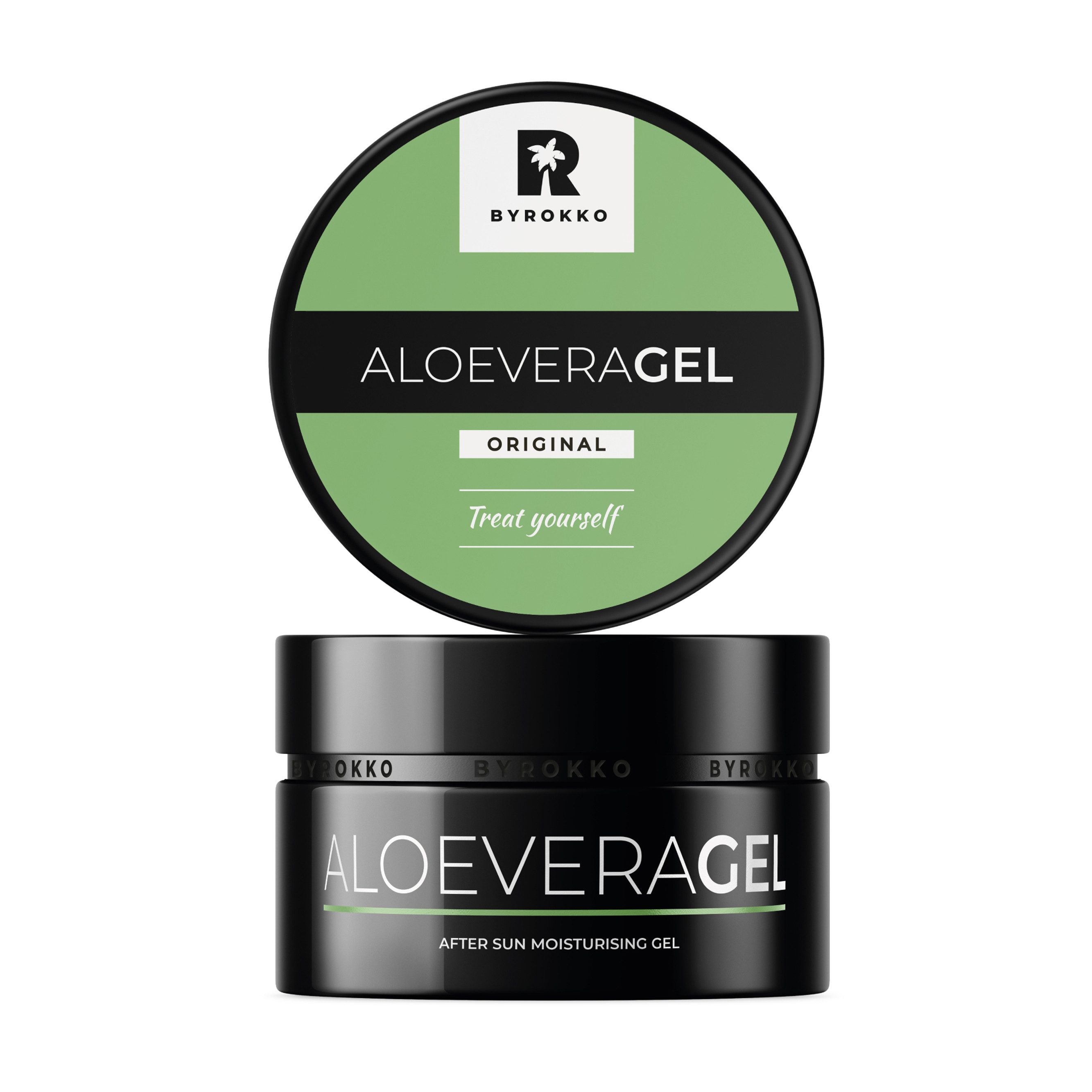 BYROKKO After Sun-Gel BYROKKO Aloe Vera Gel – Schnell einziehendes, kühlendes After-Sun Gel, 1-tlg.