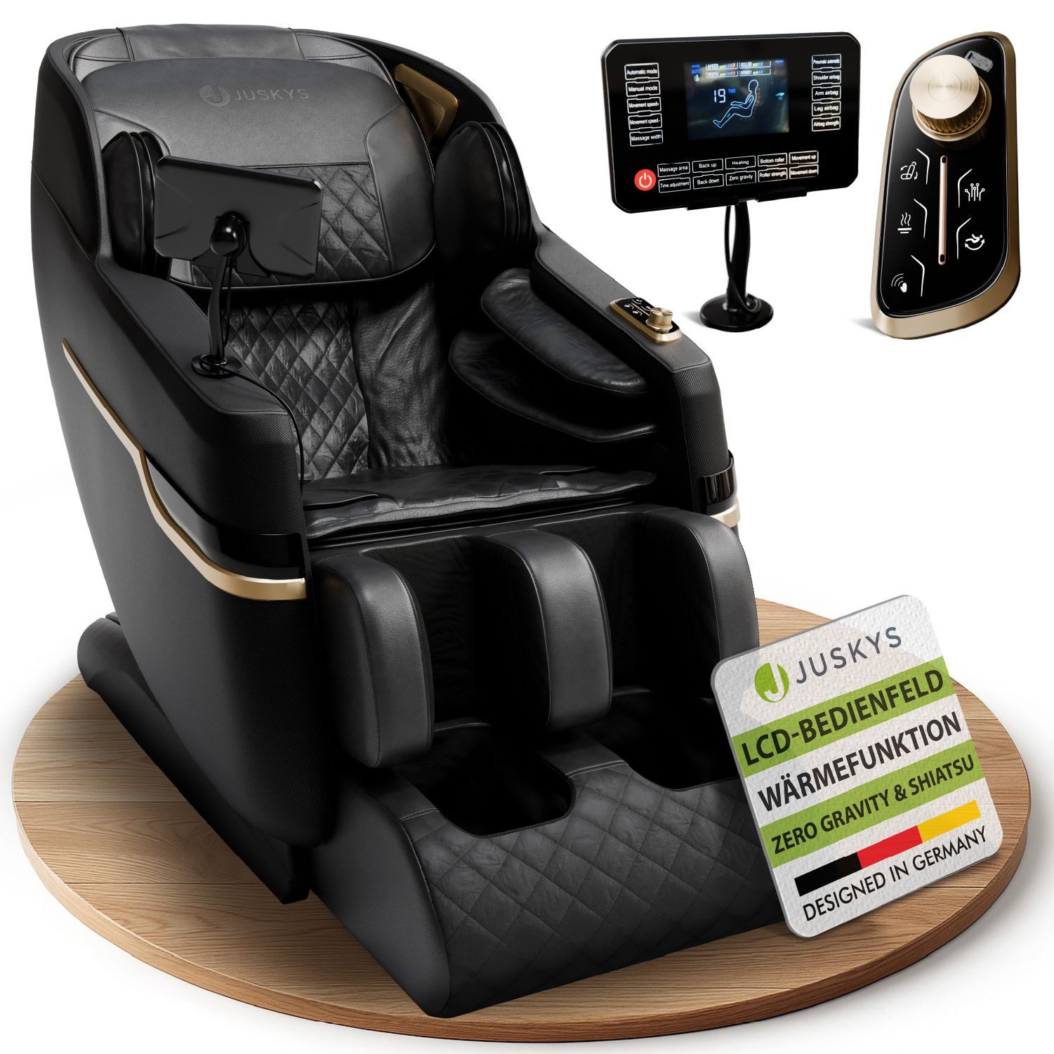Juskys Кресла массажные Naxos, Ganzkörpermassage, 5 Programme, Wärmefunktion, Airbag-Massage