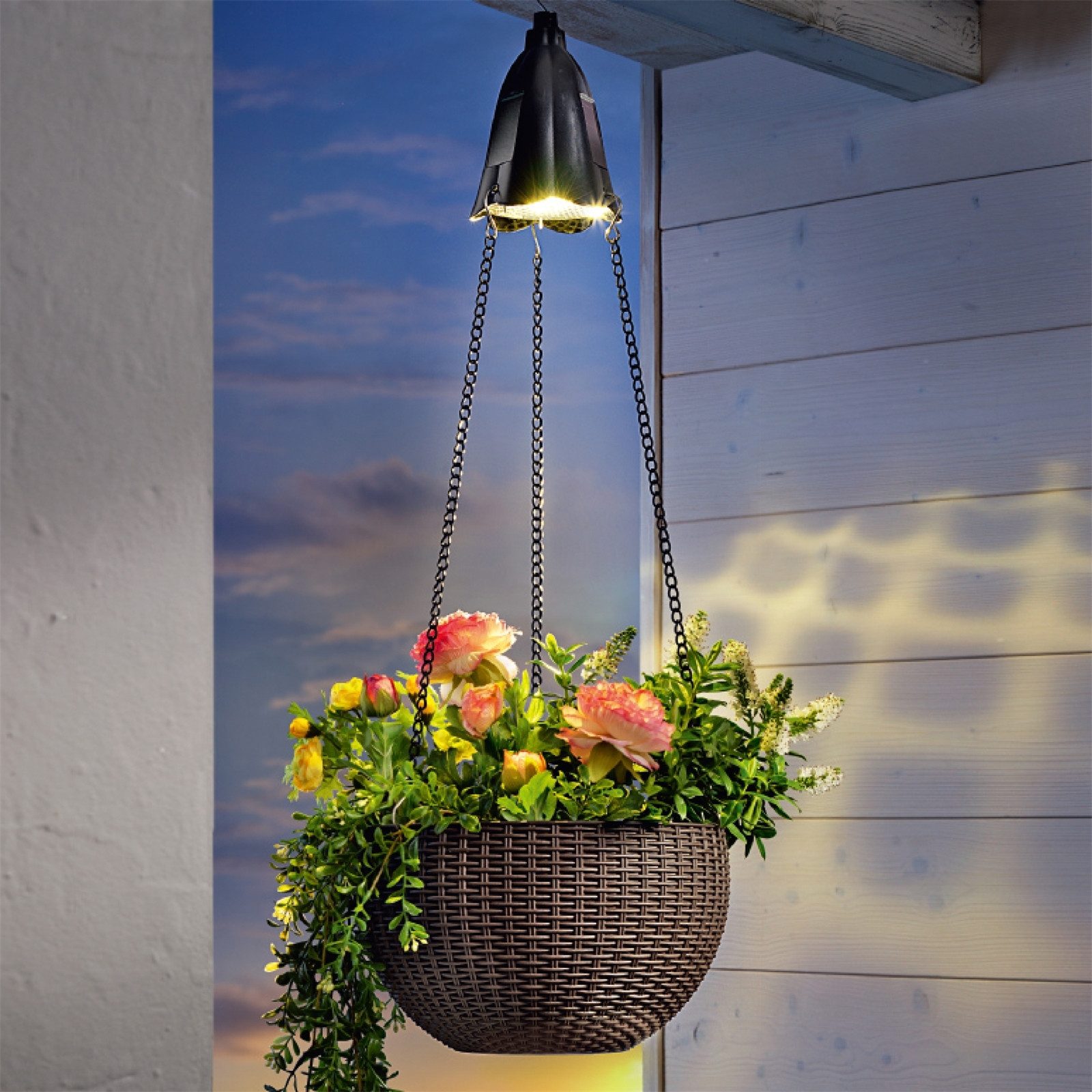 HTI-Living Blumenampel Blumenampel Nessa Rattanoptik Braun günstig online kaufen
