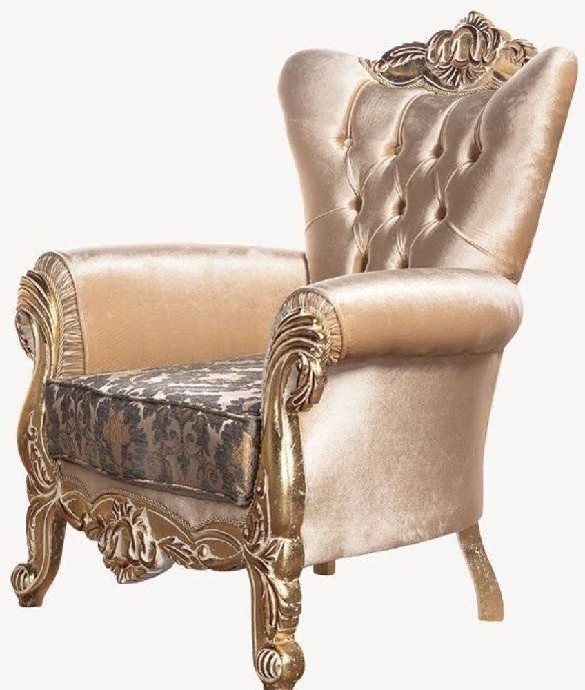 Xlmoebel Ohrensessel Eleganter Sessel im klassischen Design mit hochwertigem Bezug (1-St), Hergestellt in Europa