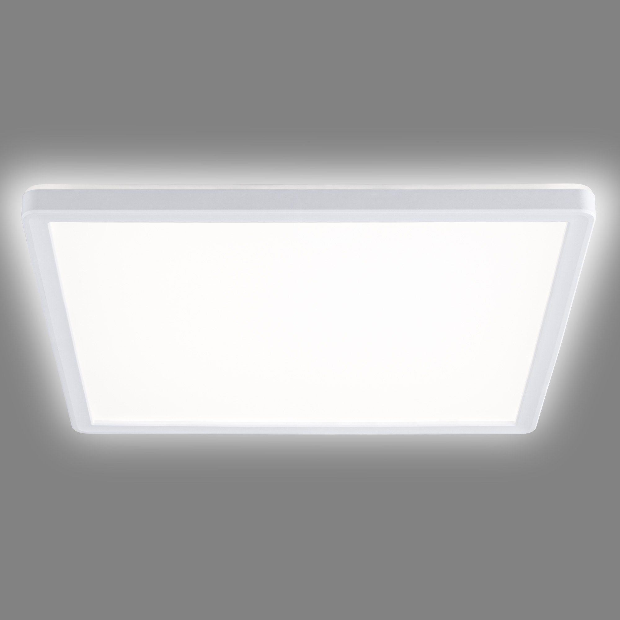 Navaris LED Deckenleuchte, LED fest integriert, LED Deckenlampe mit Hintergrundbeleuchtung - 18 Watt - ultra flach