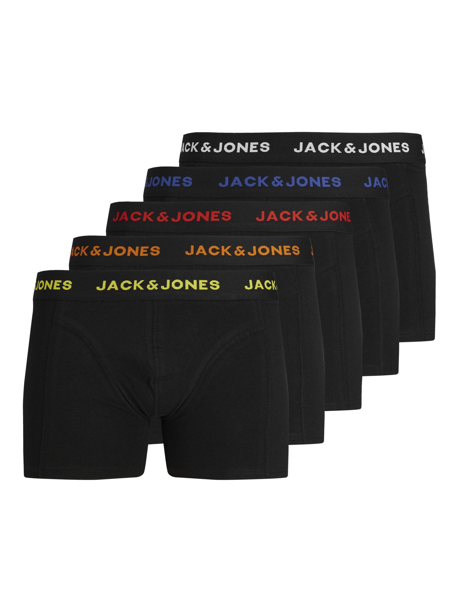 Jack & Jones Boxershorts Boxershorts 5er-Pack Basic Set Trunks Unterhosen JACBLACK (5-St) 6951 in Schwarz