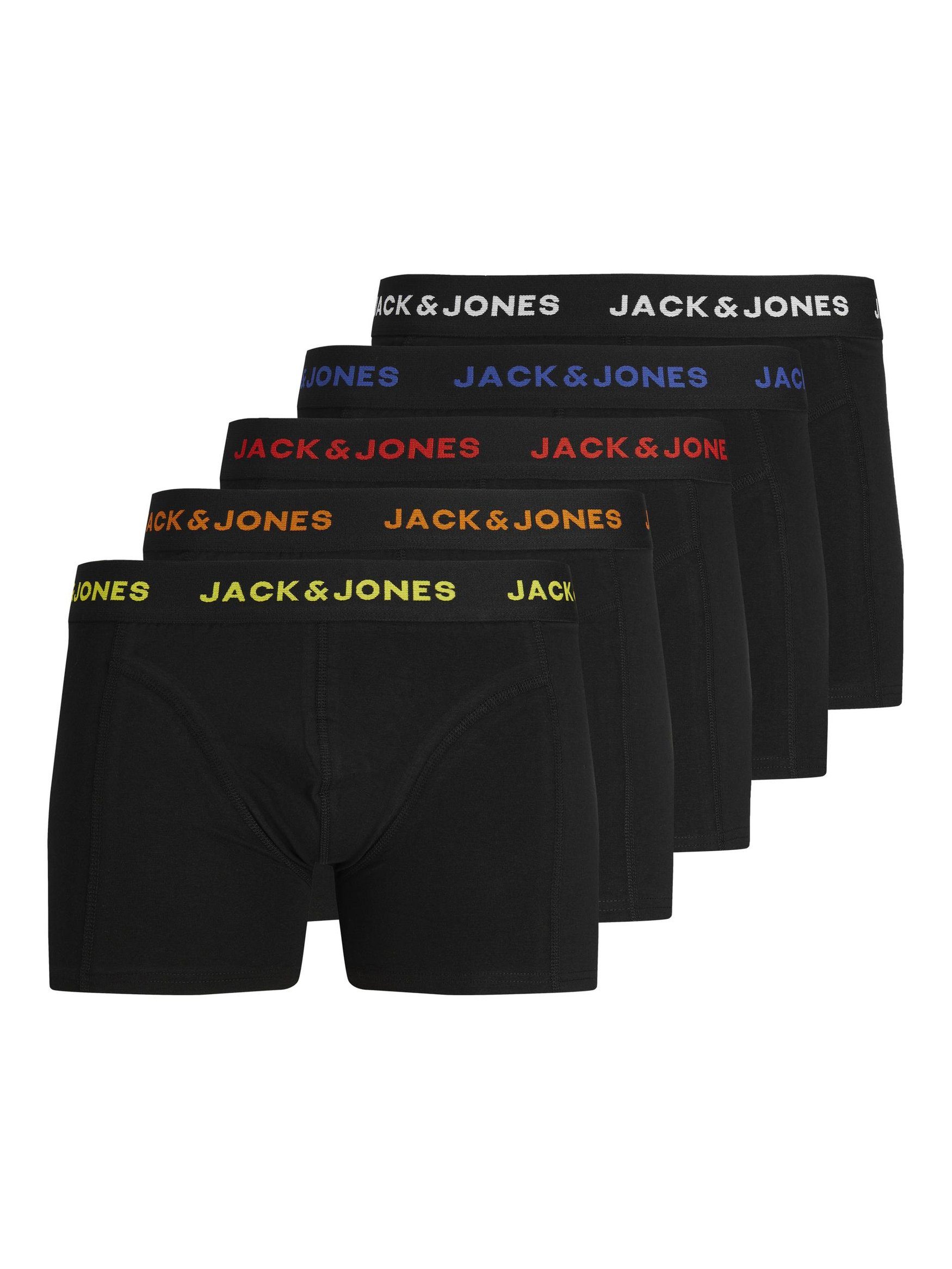 Boxershorts Boxershorts 5er-Pack Basic Set Trunks Unterhosen JACBLACK