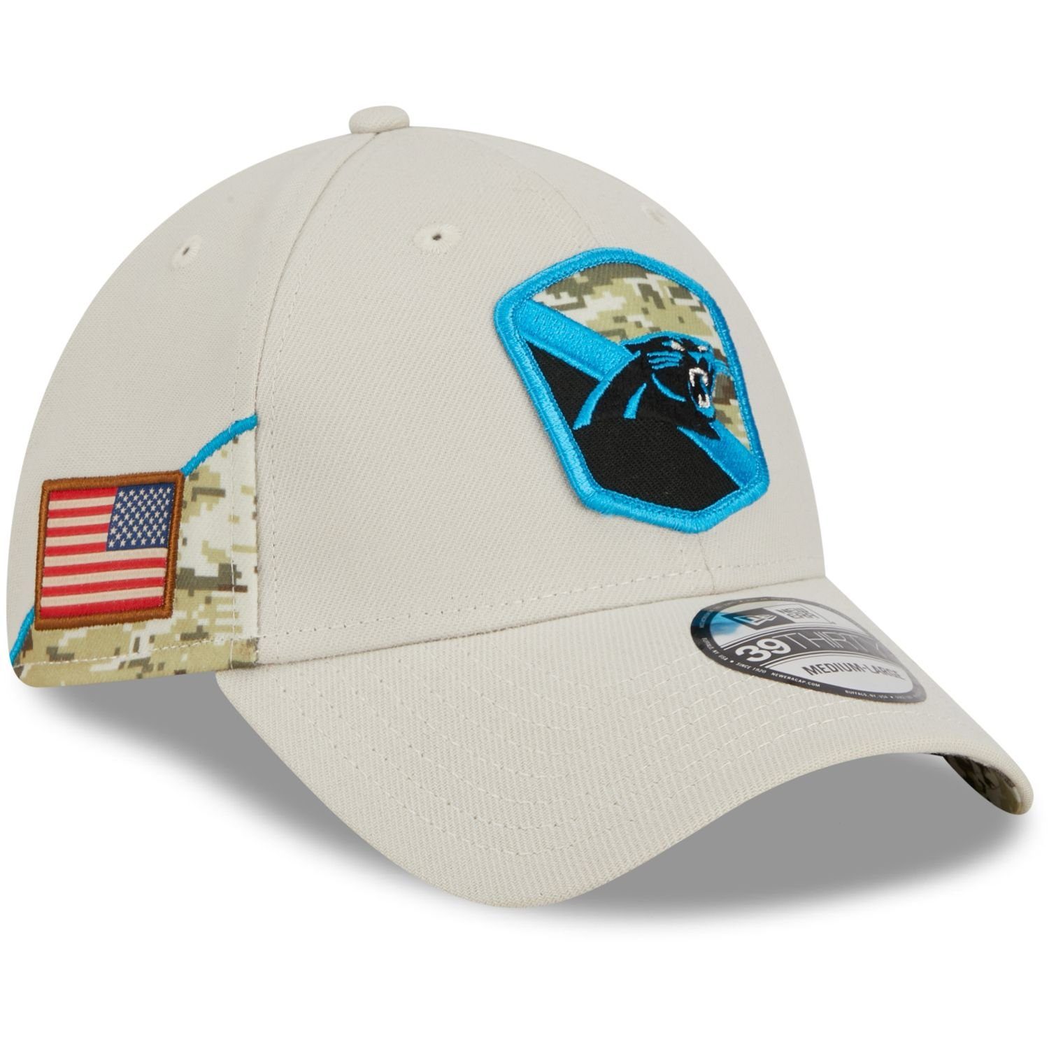 New Era Flex Cap 39Thirty Service to Panthers NFL Carolina Salute StretchFit