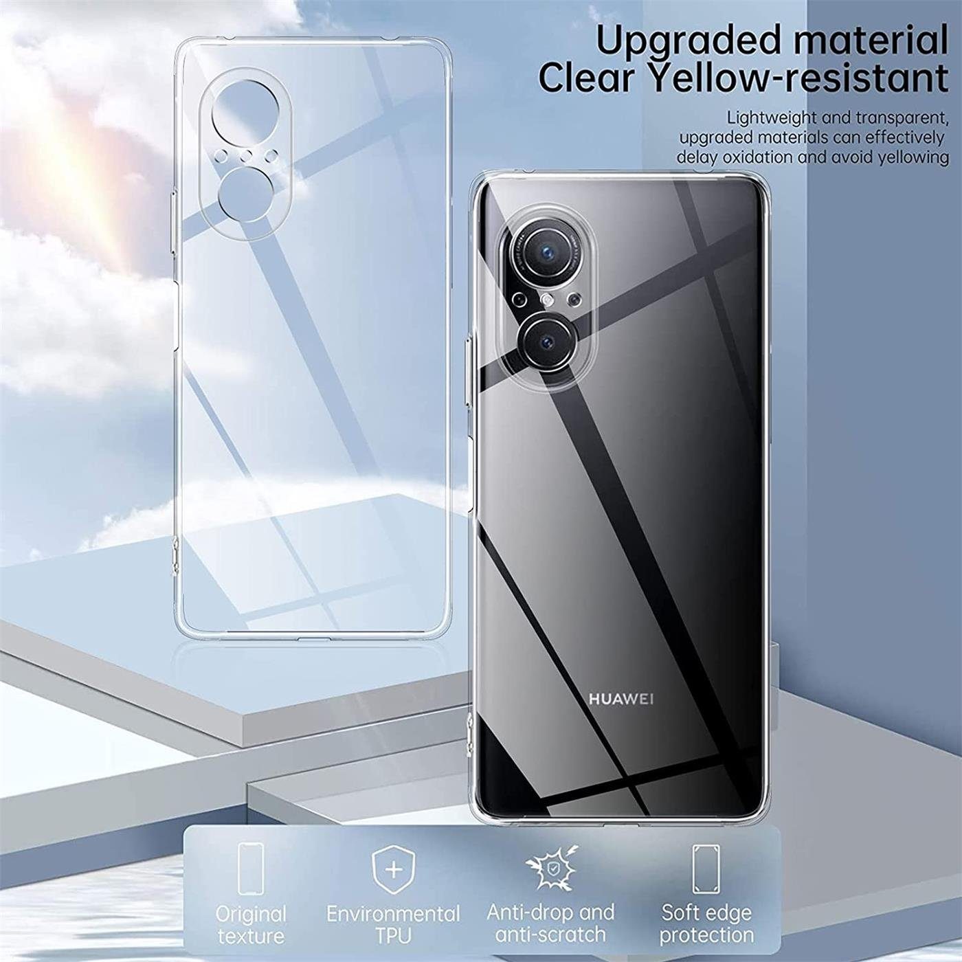 CoolGadget Handyhülle Silikon Handy Hülle Slim für Huawei Nova 9 SE 6,78 Zoll, dünne TPU Schutzhülle Case in transparent / durchsichtig