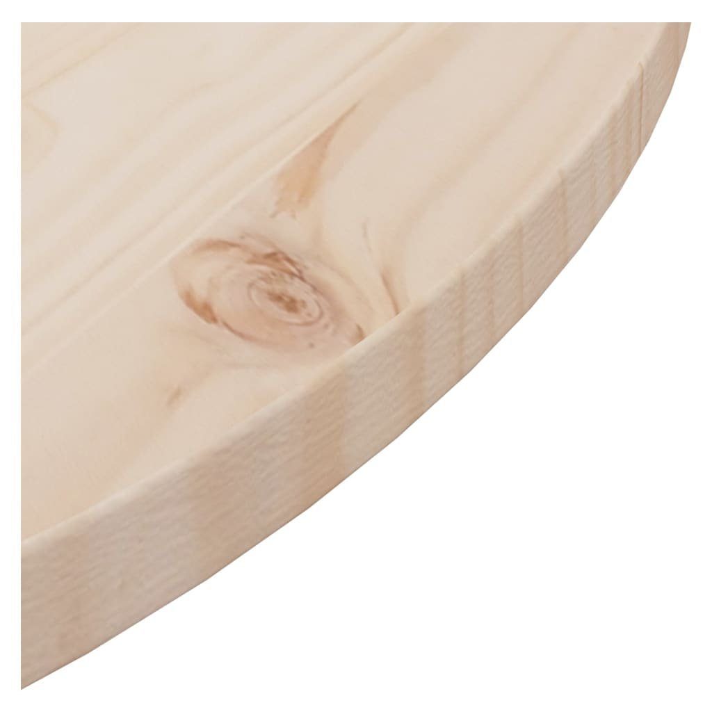 furnicato Tischplatte Ø70x2,5 Massivholz cm St) Kiefer (1
