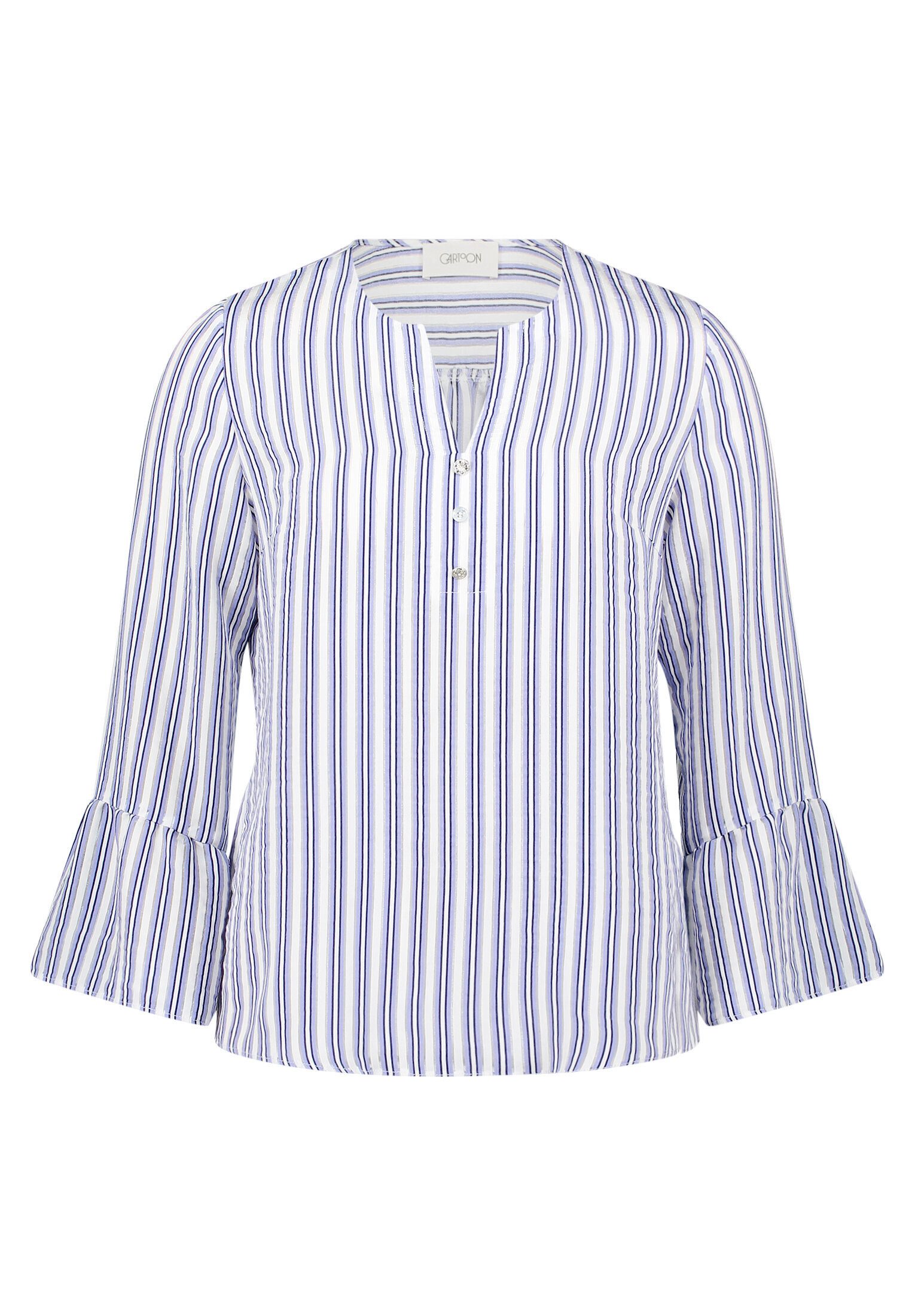 Cartoon Schlupfbluse Damen mit Streifen