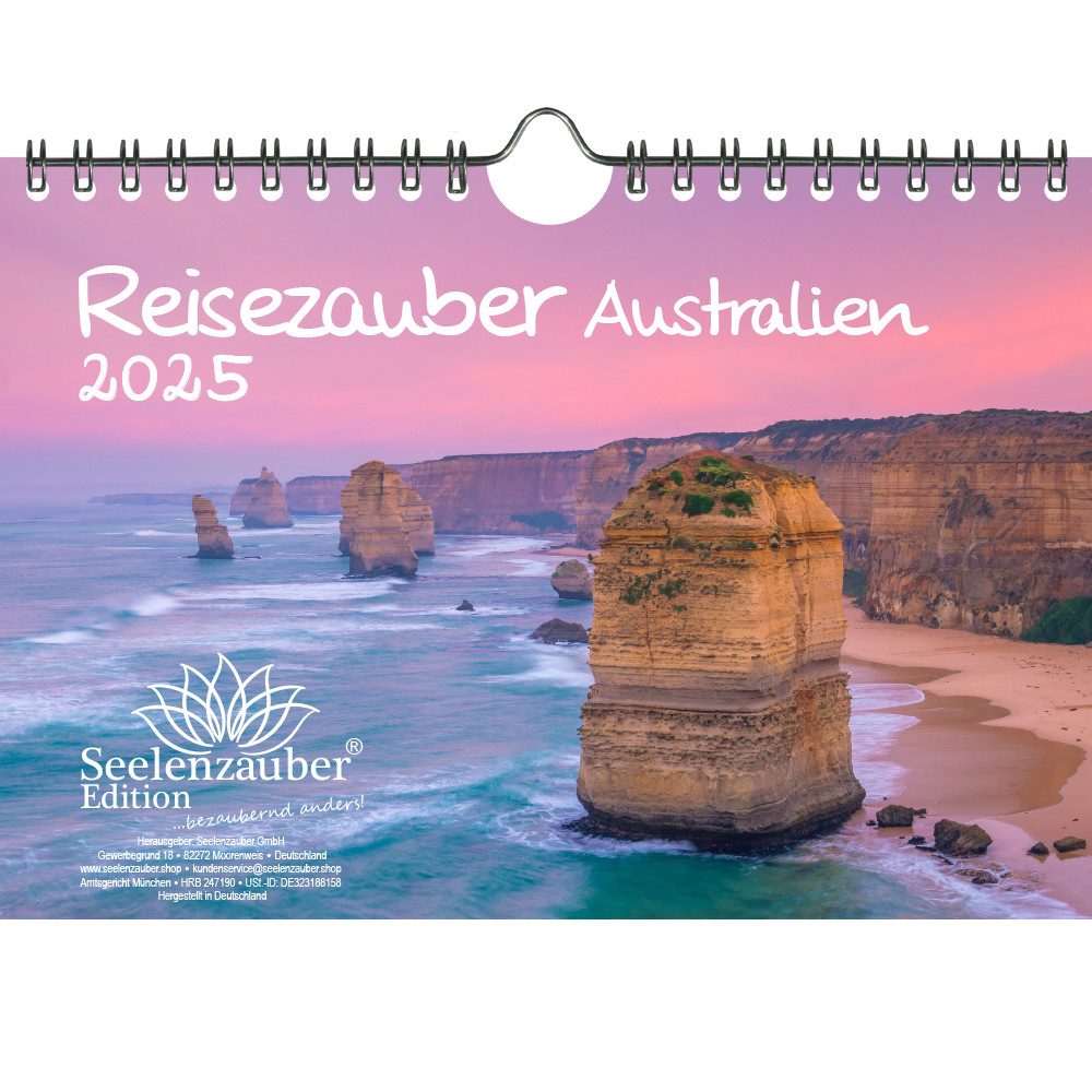 Seelenzauber Wandkalender Reisezauber Australien DIN A5 Kalender für 2025 Urlaub Canberra