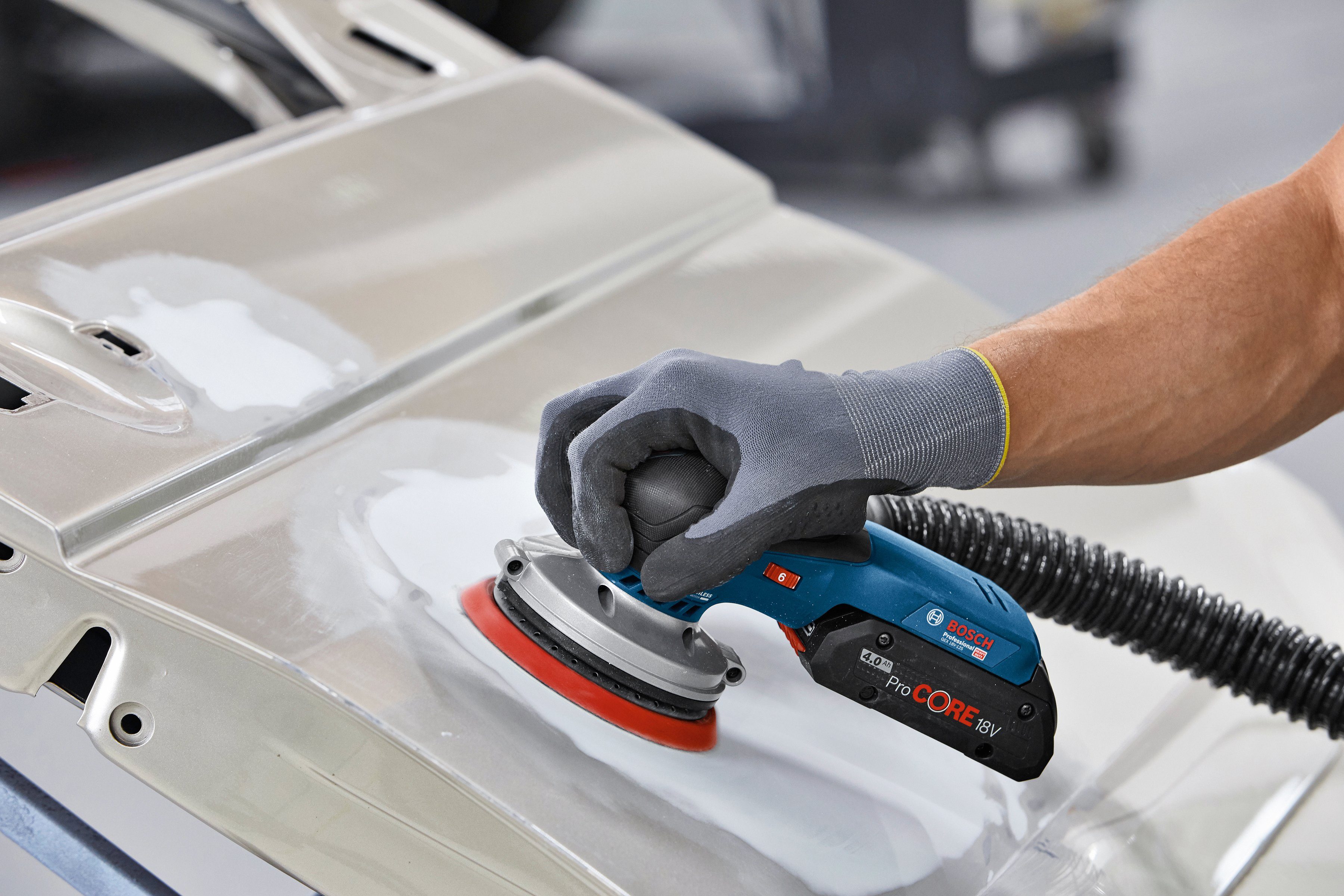 Bosch Professional Akku-Exzenterschleifer GEX 18V-125 Professional, max. 6000 U/min, 20000 U/min, mit Koffer, ohne Akku und Ladegerät – Bild 3 von 3
