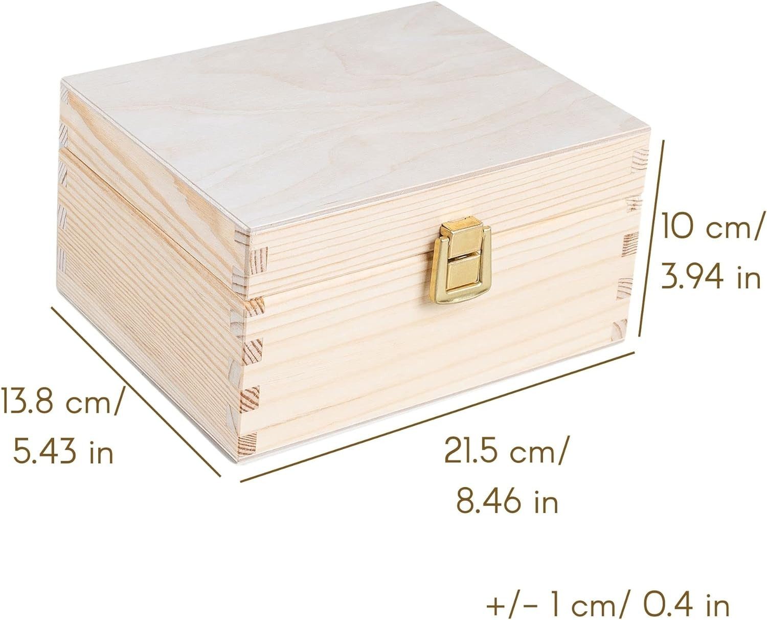 Creative Deco Holzkiste mit Deckel und Schloss Kleine Holzbox Geschenkbox S günstig online kaufen