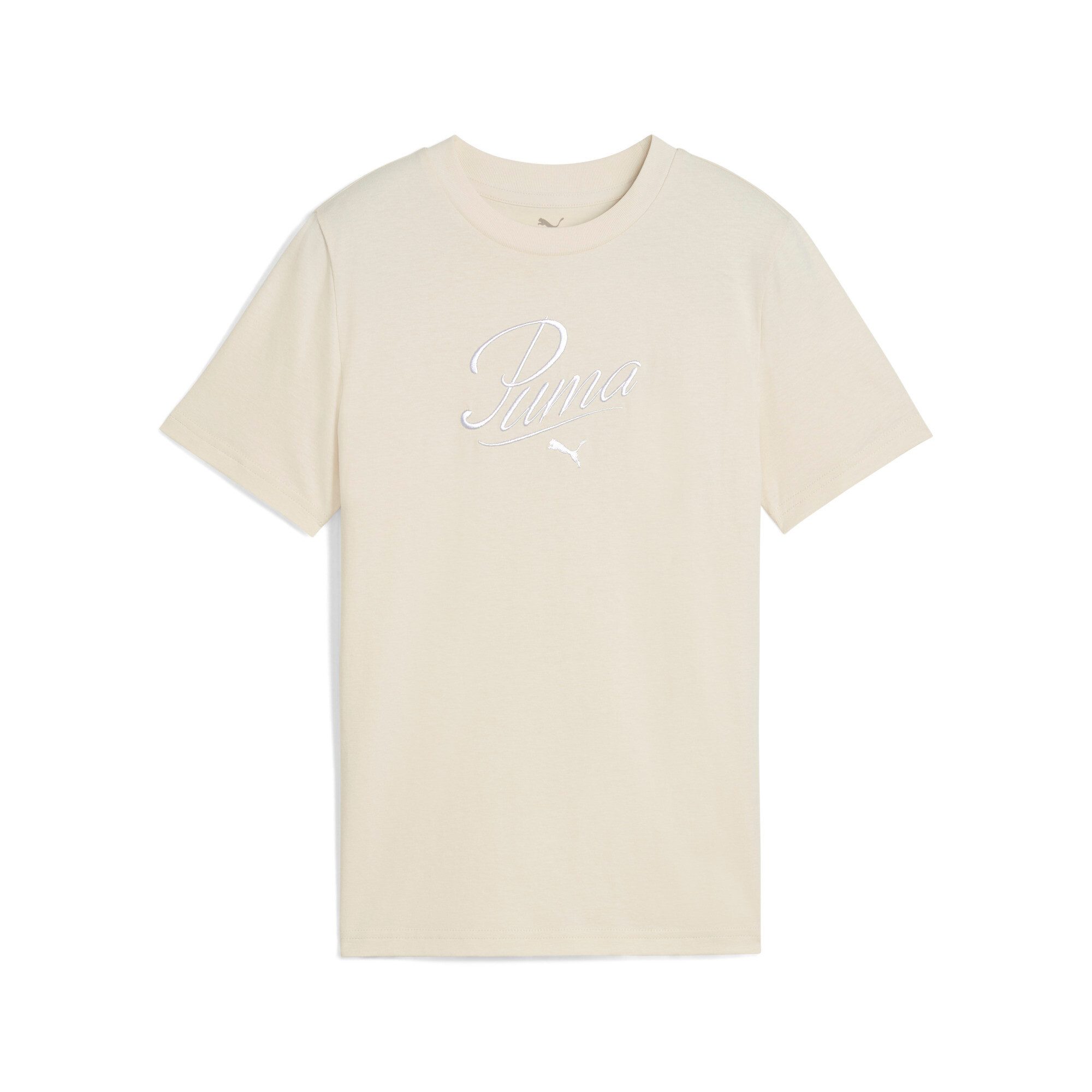 PUMA T-Shirt ESS SCRIPT TEE G Regular Fit, Kurzarm, Rundhalsausschnitt, mit Logodruck