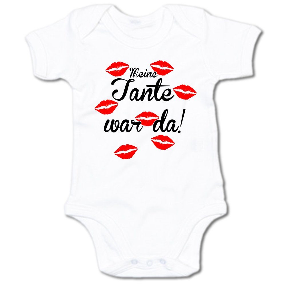 G-graphics Kurzarmbody Meine Tante war da! Baby Body mit Spruch / Motiv / Aufdruck • für/von Tante & Onkel