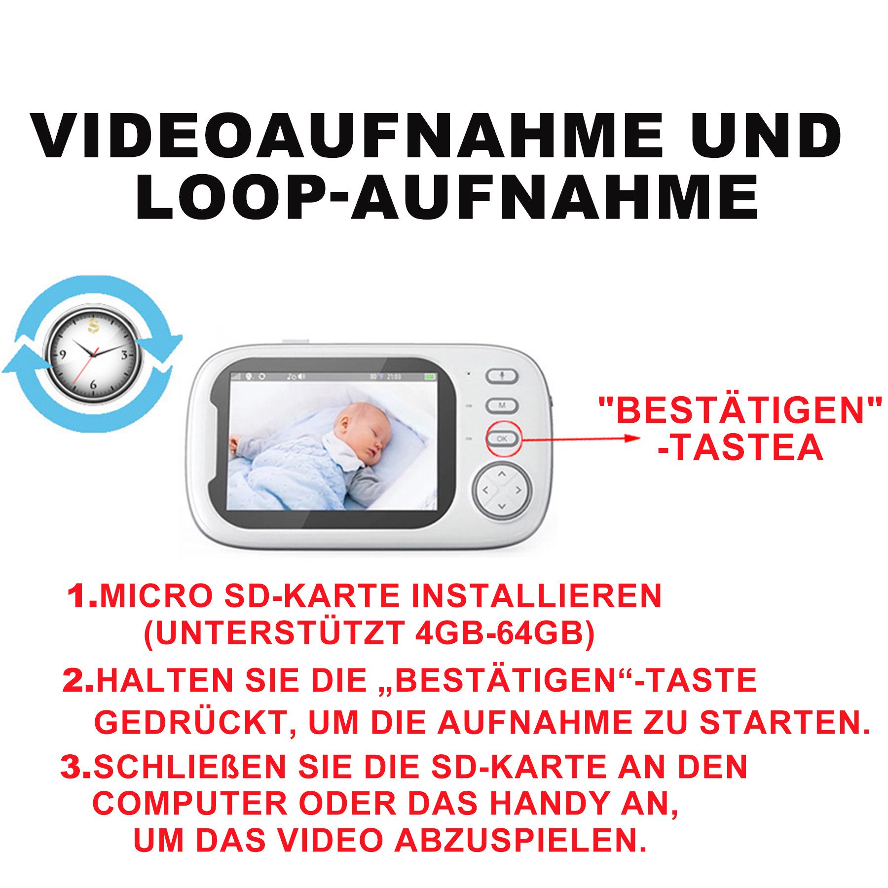 Senmudi Babyphone 3,5" - Bild 4