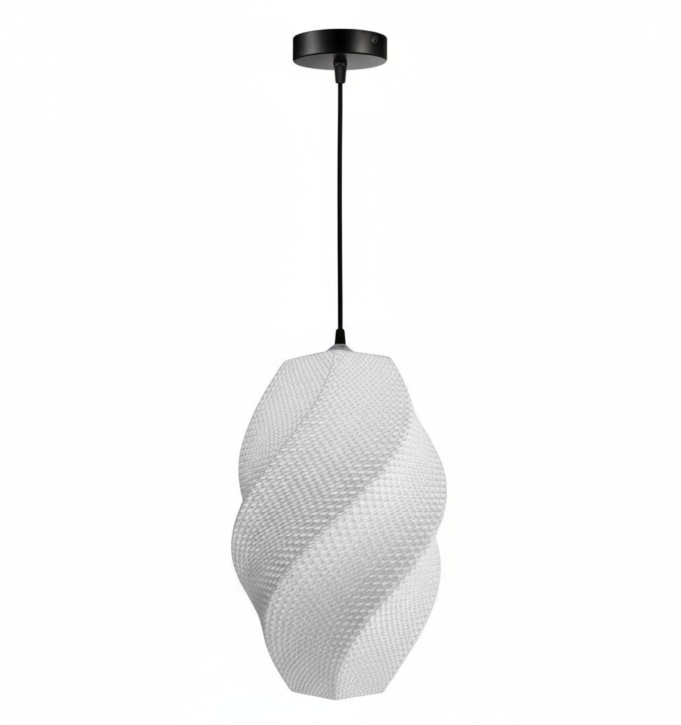 3D Vase Hängeleuchte Pendelleuchte E27 inkl. Aufhängung Textilkabel 100cm Hängelampe, ohne Leuchtmittel