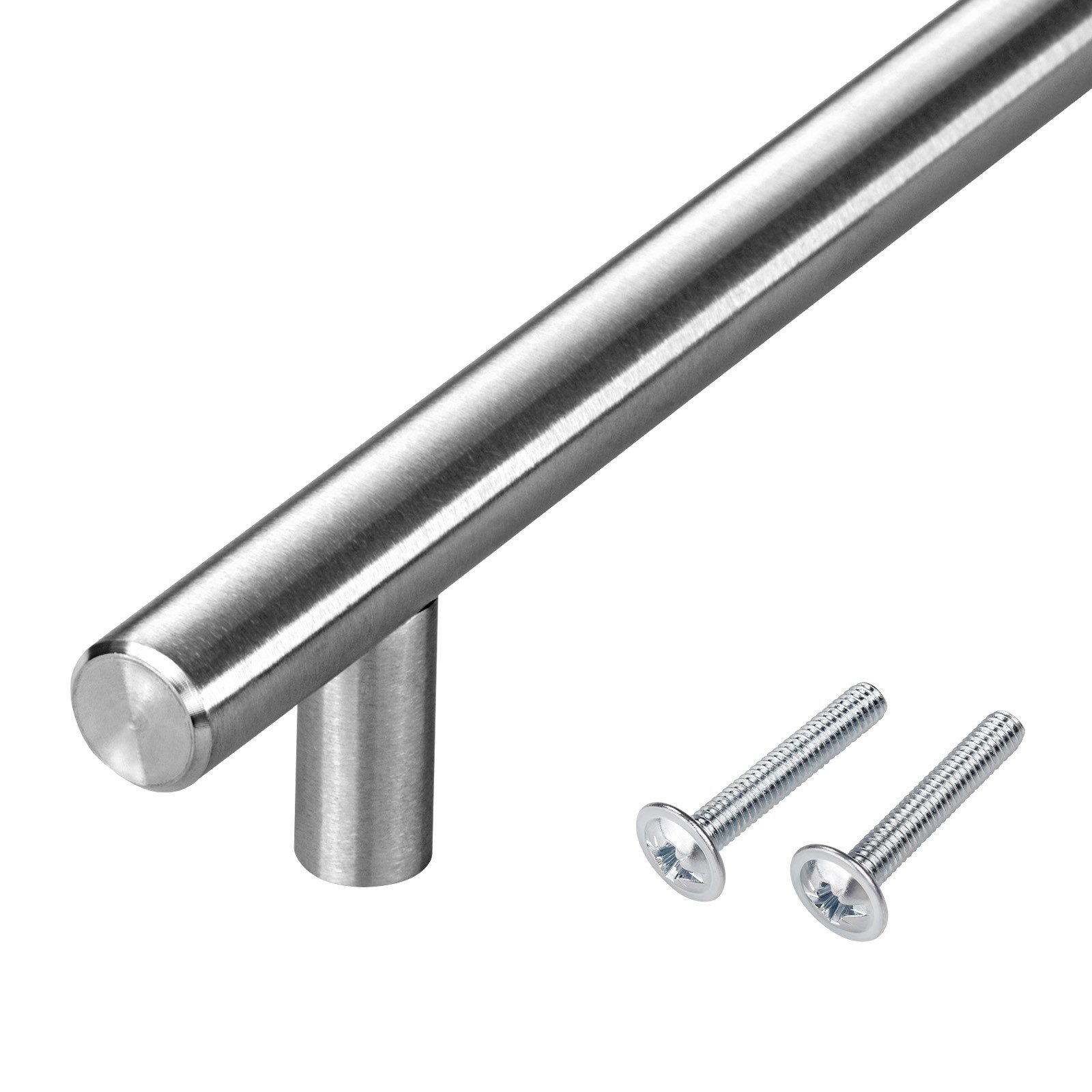 SO-TECH® Möbelgriff Stangengriff G10, echt Edelstahlrohr, Durchmesser 10 mm, Bohrlochabstand (BA) 64 mm - inkl. Schrauben