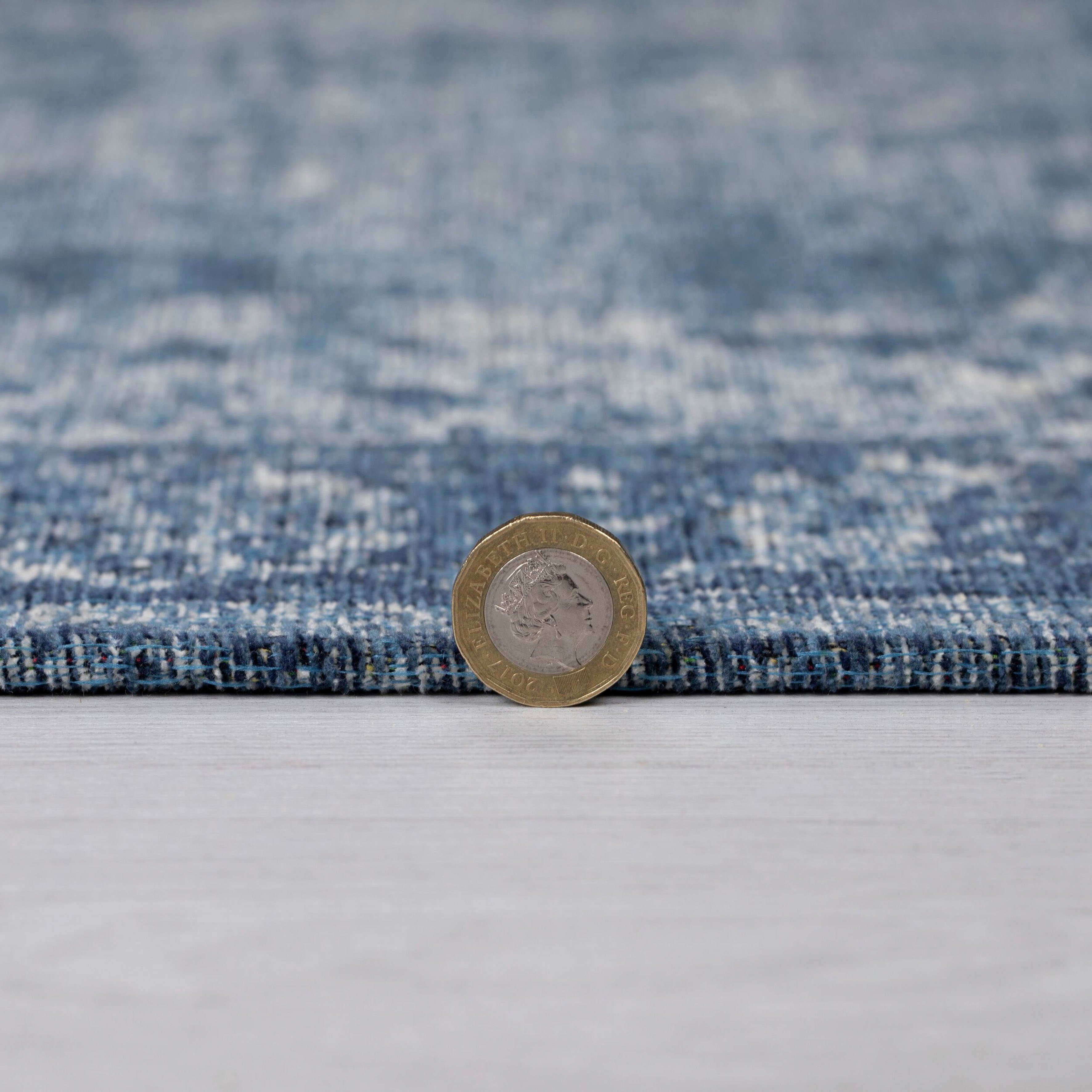 Vintage-Muster RUGS, mm, FLAIR rechteckig, Teppich 4 blau Antique, Höhe: