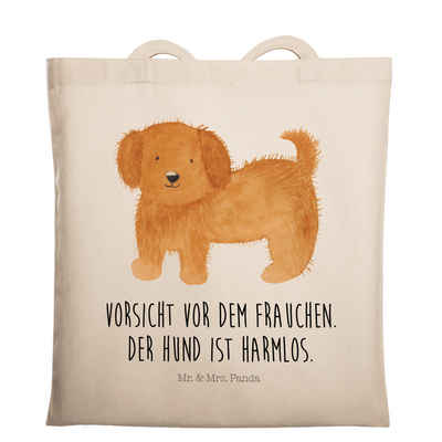Mr. & Mrs. Panda Tragetasche Hund Flauschig - Transparent - Geschenk, Einkaufstasche, Beuteltasche (1-tlg), Lange Tragegriffe