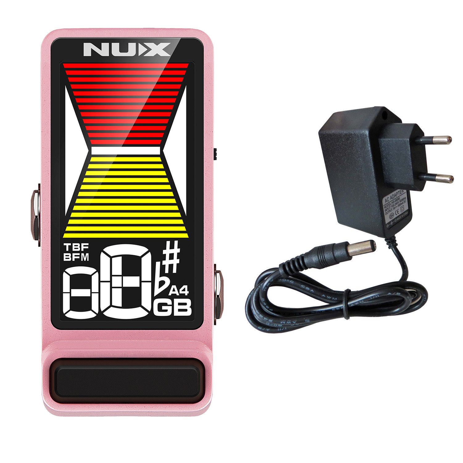 Nux E-Gitarre Nux Stimmgerät NTU-3 MKII Flow Tune Pink mit Netzteil, Digital, Hochwertig