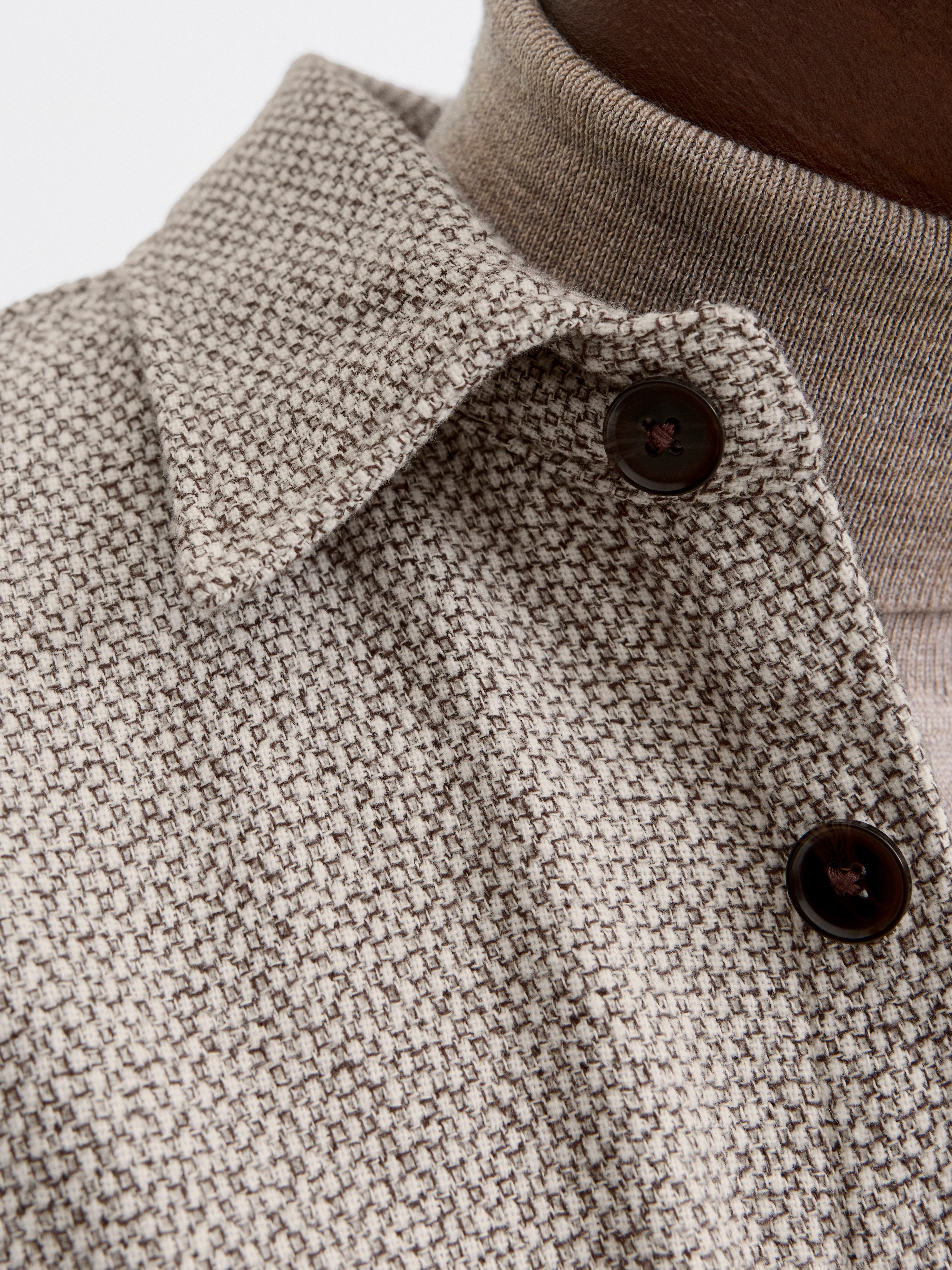 Jack & Jones Langarmhemd JPRRAYLE MELANGE SOLID L/S OVERSHIRT SN