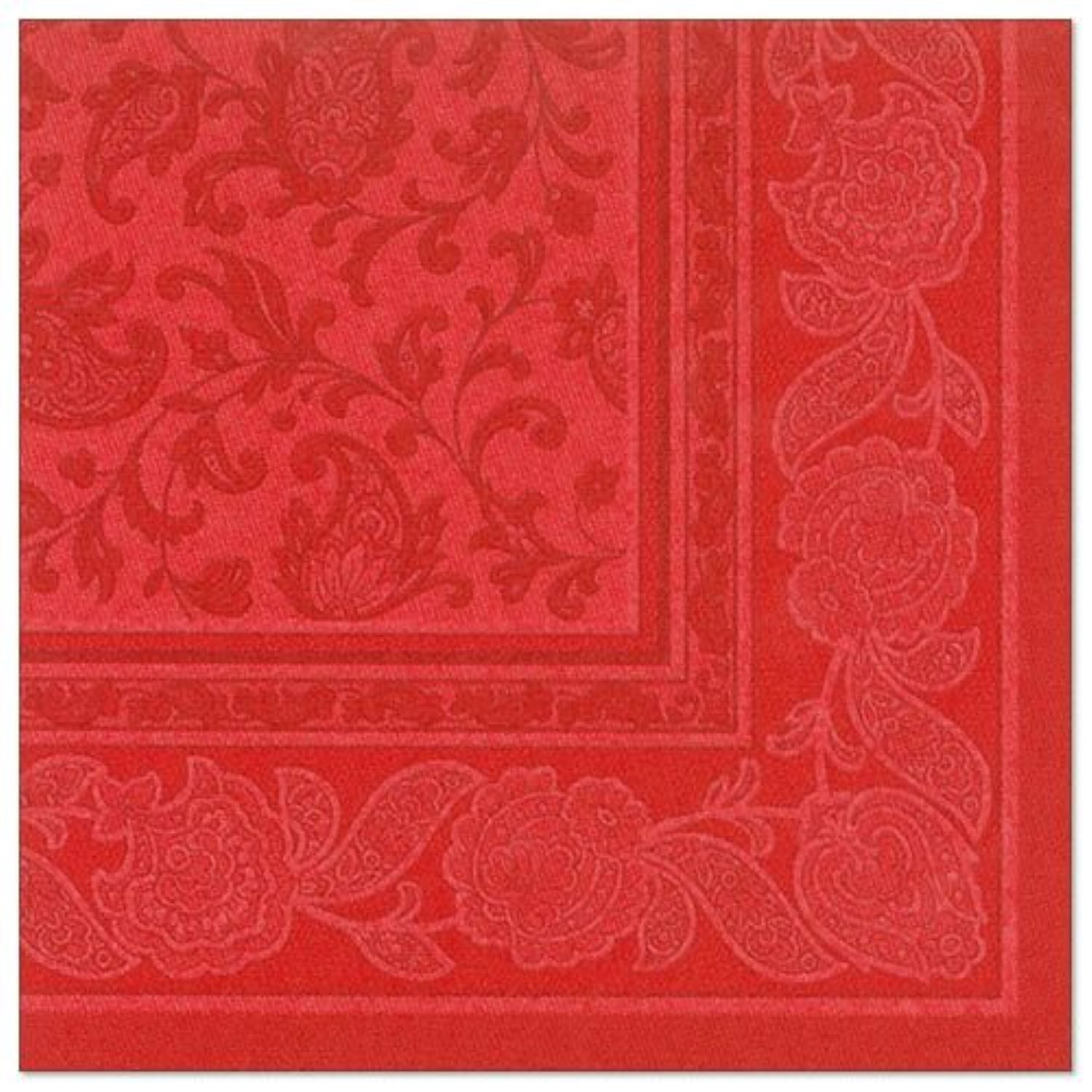PAPSTAR GmbH Papierserviette Servietten RC 'Ornaments' 40x40cm/50Stk., Rot