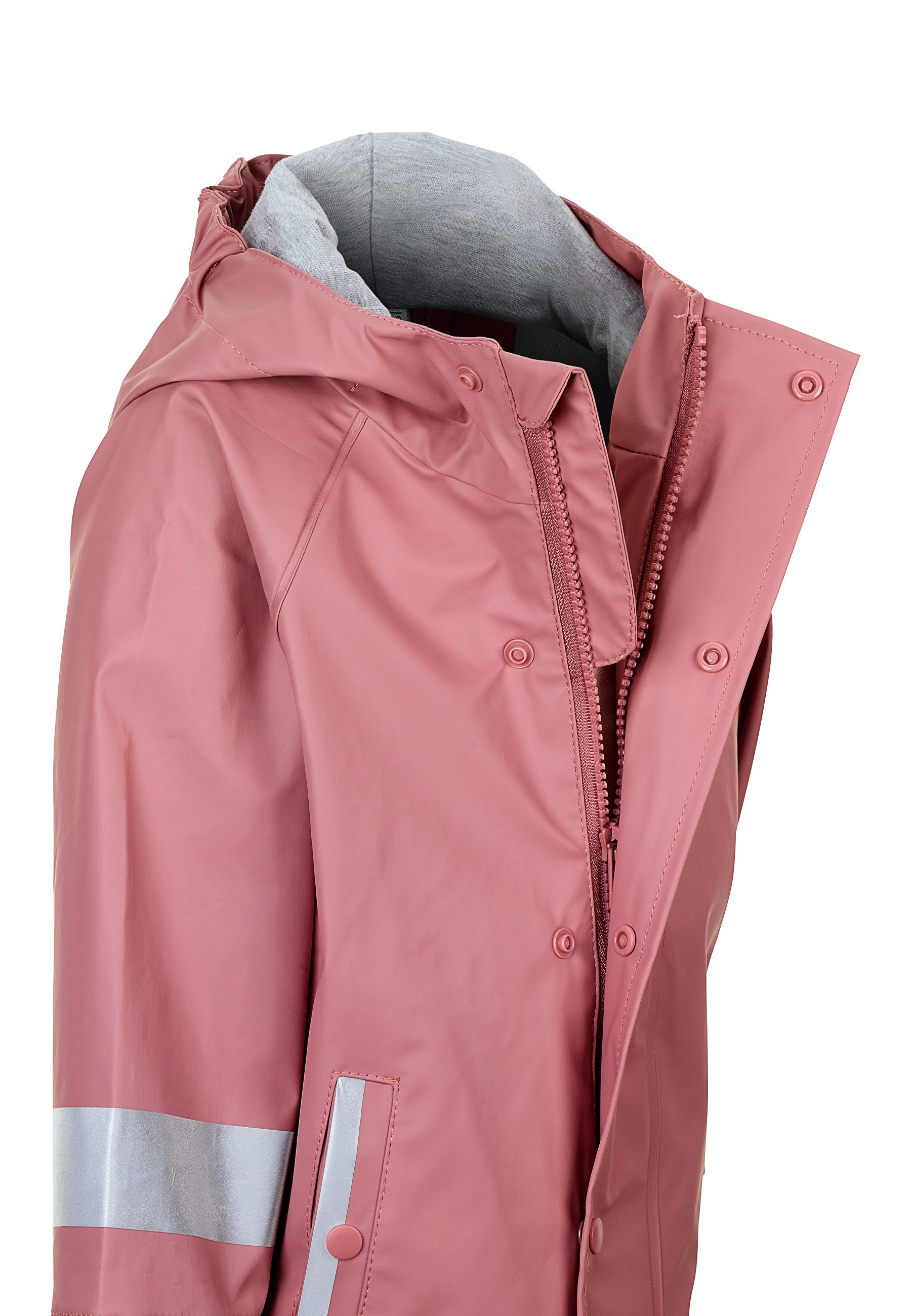 Sterntaler® Regenjacke Regenjacke ungefüttert uni (1-St) Wasserdichte Regenjacke mit verschweißten Nähten, Reflektoren & Zipper