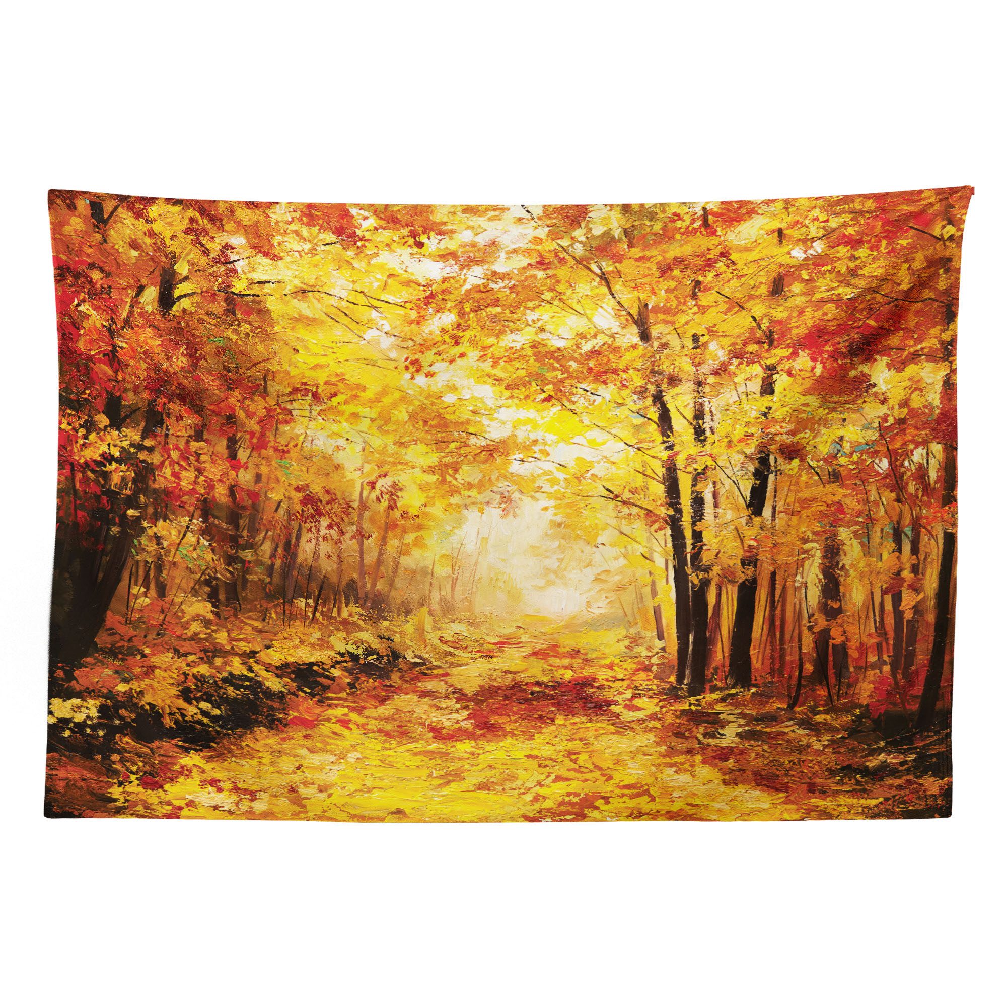 Abakuhaus Wandteppich aus Weiches Mikrofaser Stoff Für das Wohn und Schlafzimmer, rechteckig, Natur Herbst im Relax Wald