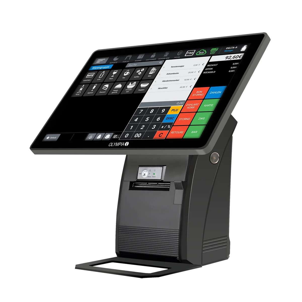 Olympia POS-System Olympia T215K All-in-One 38,1 cm (15) Touchscreen Schwarz