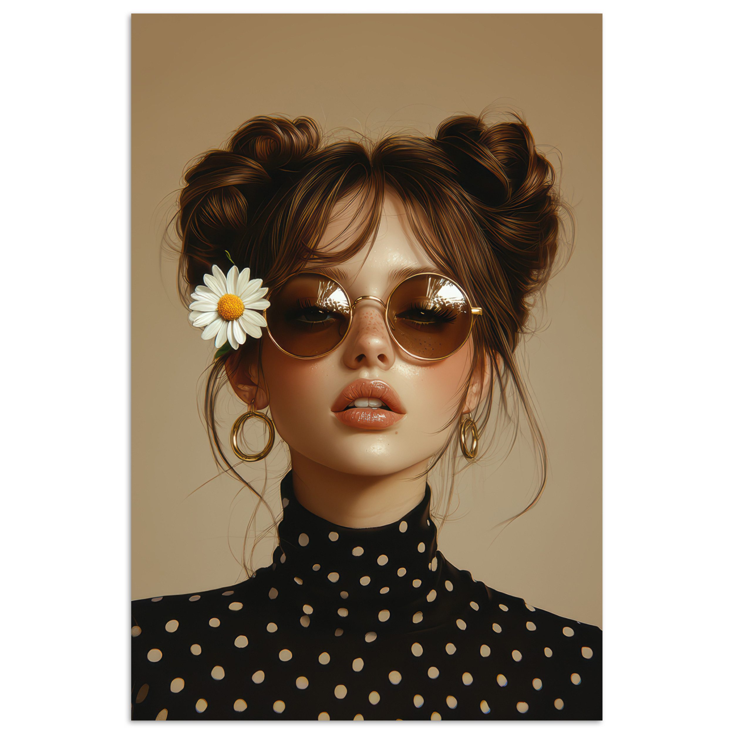 MuchoWow Poster Frau - Beige - günstig online kaufen