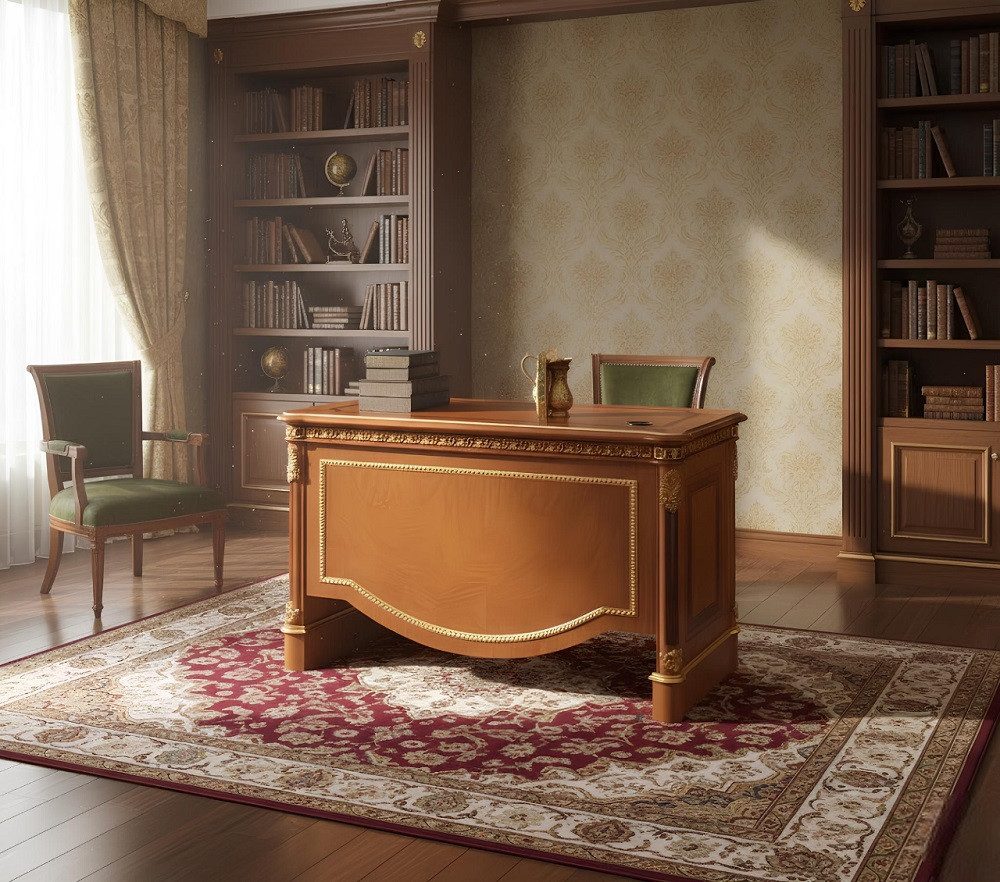 Xlmoebel Computertisch Klassische Design Barock Rokoko Büromöbel Holz Tische Sofort (1-St), Hergestellt in Europa
