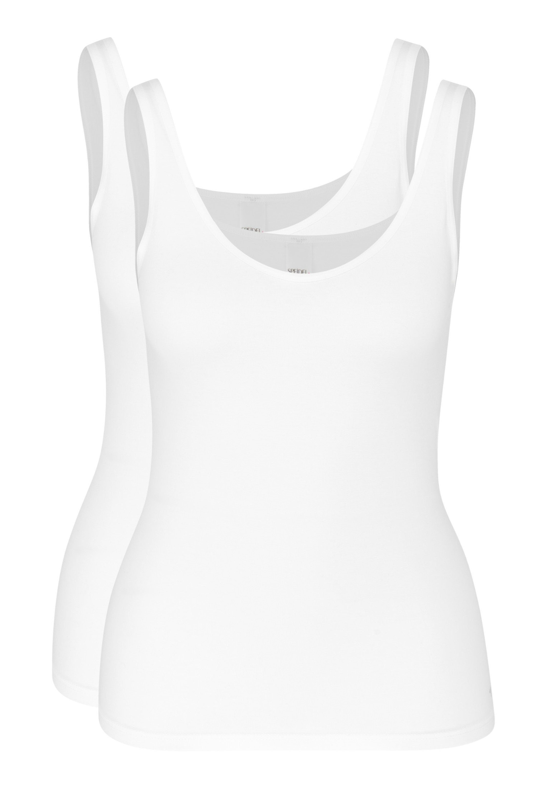 Pack - 2-St) / 2er - (Spar-Set, Baumwolle Atmungsaktiv Unterhemd Top Unterhemd Speidel Softfeeling Weiß