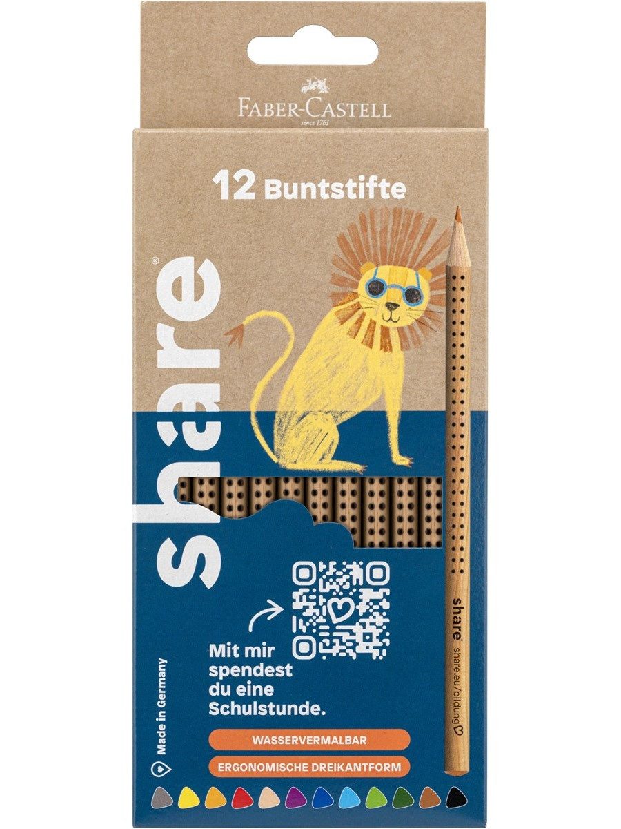 edding Buntstift Farbstifte 12 wasservermalbare Farben FSC zertifiziertes Holz, Wasservermalbare Farben und FSC zertifiziertes Holz