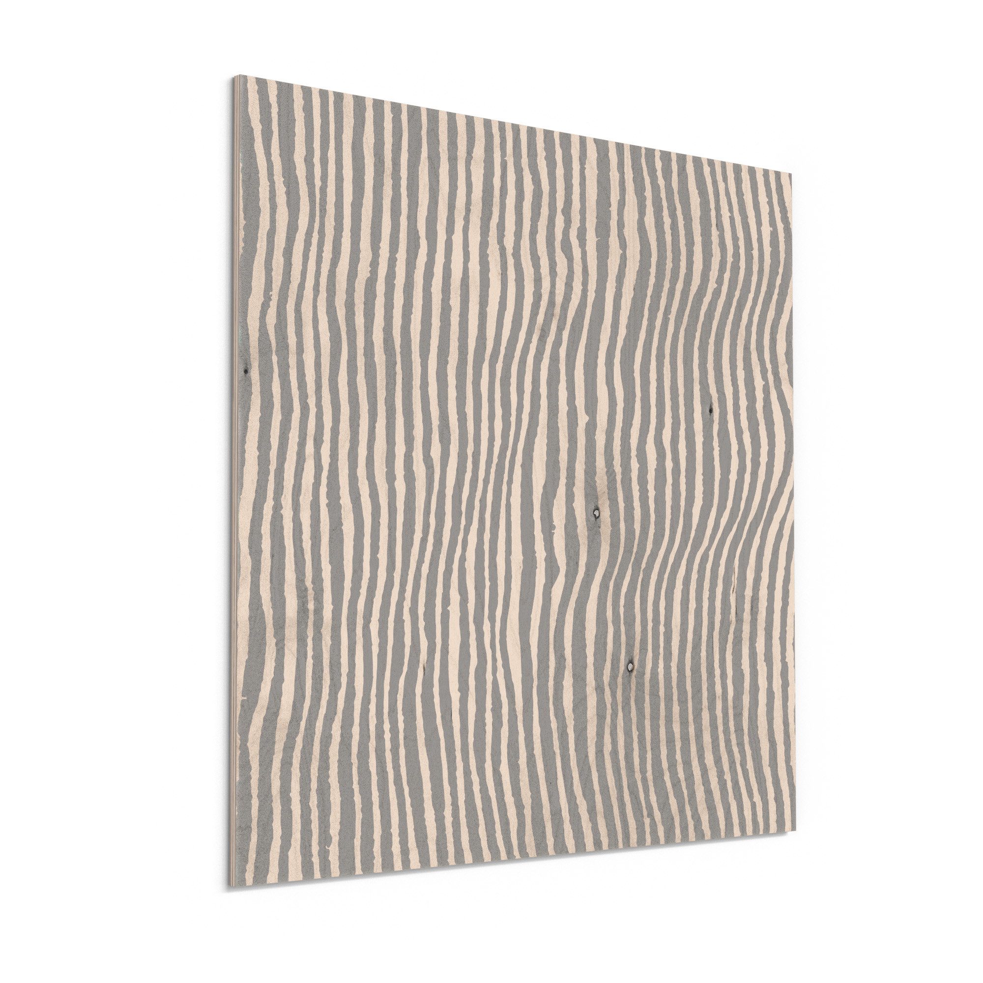 DEQORI Holzbild 'Die Minimalwelle', Bild auf Holz natürliches Wandbild Kunstdruck modern Wohnzimmer Design