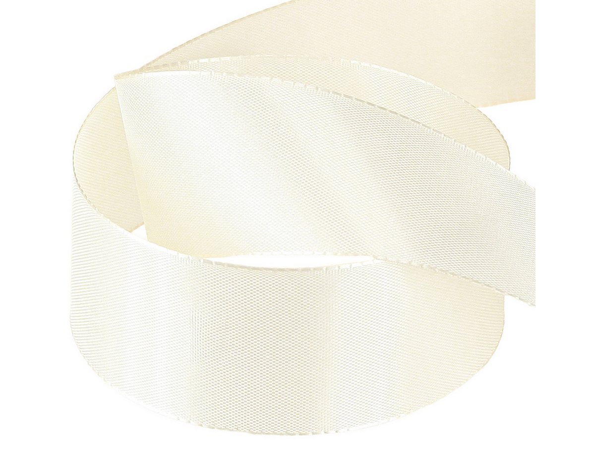 Thumbnail - Viana Dekoband Geschenkband Dekoband Creme 40mm 50m Taftband Schleifenband