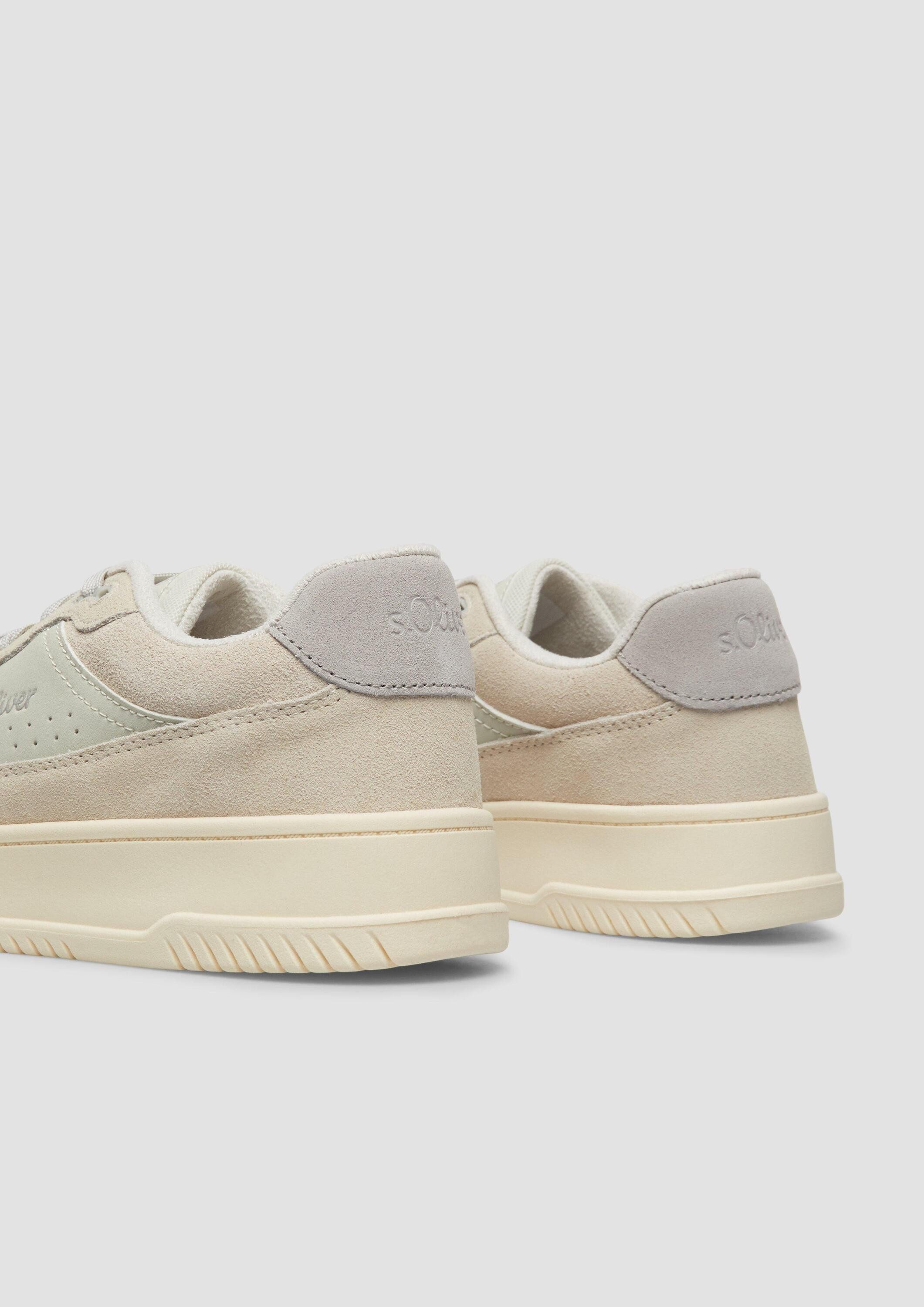 s.Oliver Sneakers Sneaker Leder-Sneaker mit Plateau-Sohle
