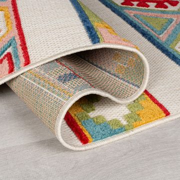 Outdoorteppich Superweicher, Outdoor-Teppich mit geometrischem Muster in Multicolor, KADIMA DESIGN, Läufer, Höhe: 5 mm