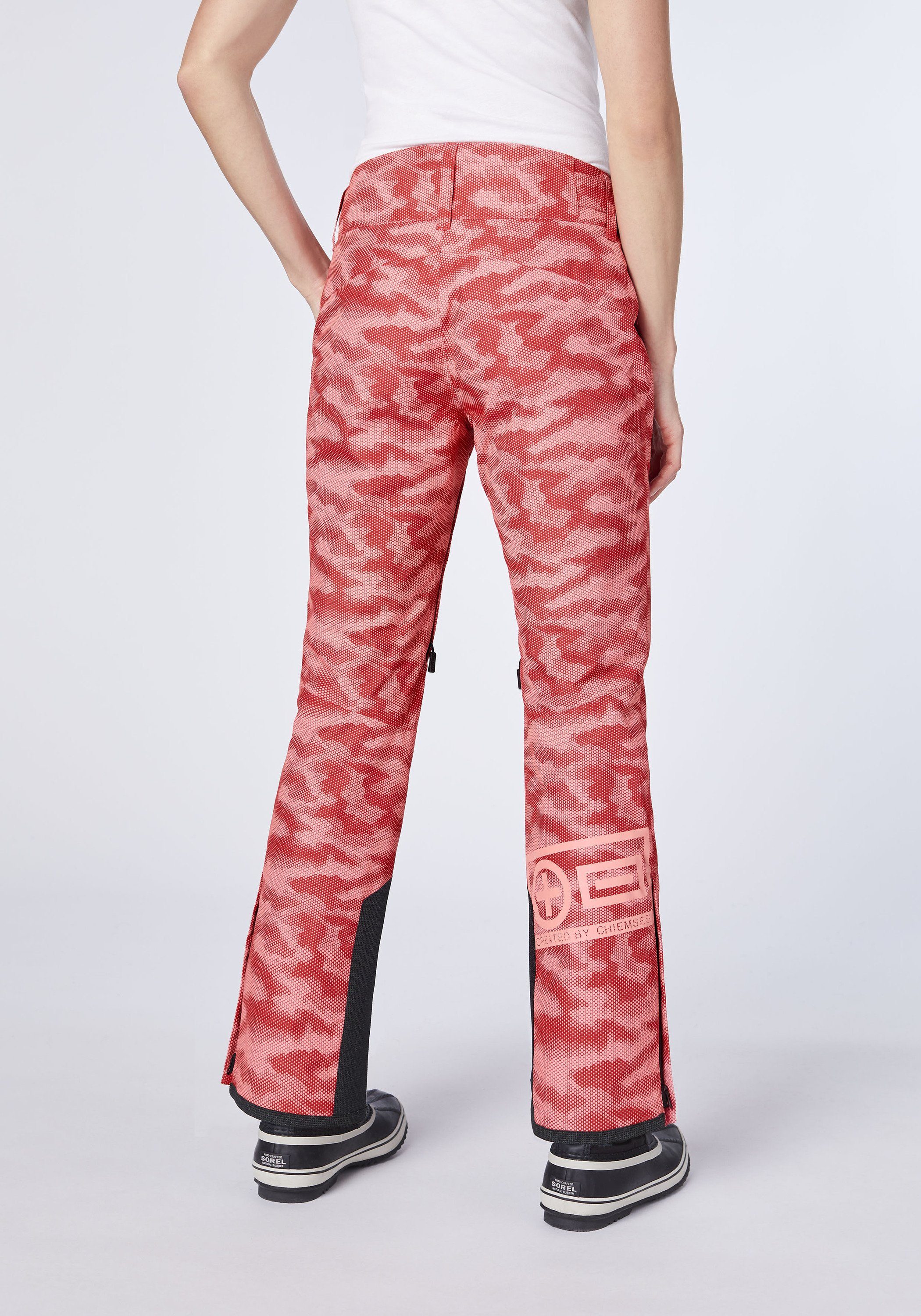 Sporthose Slim-Fit rosa/rosa Skihose mit hell 1 Chiemsee Allover-Muster