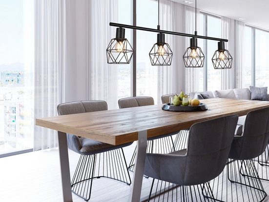 meineWunschleuchte Pendelleuchte, Industrie-Design Balken mehrflammig