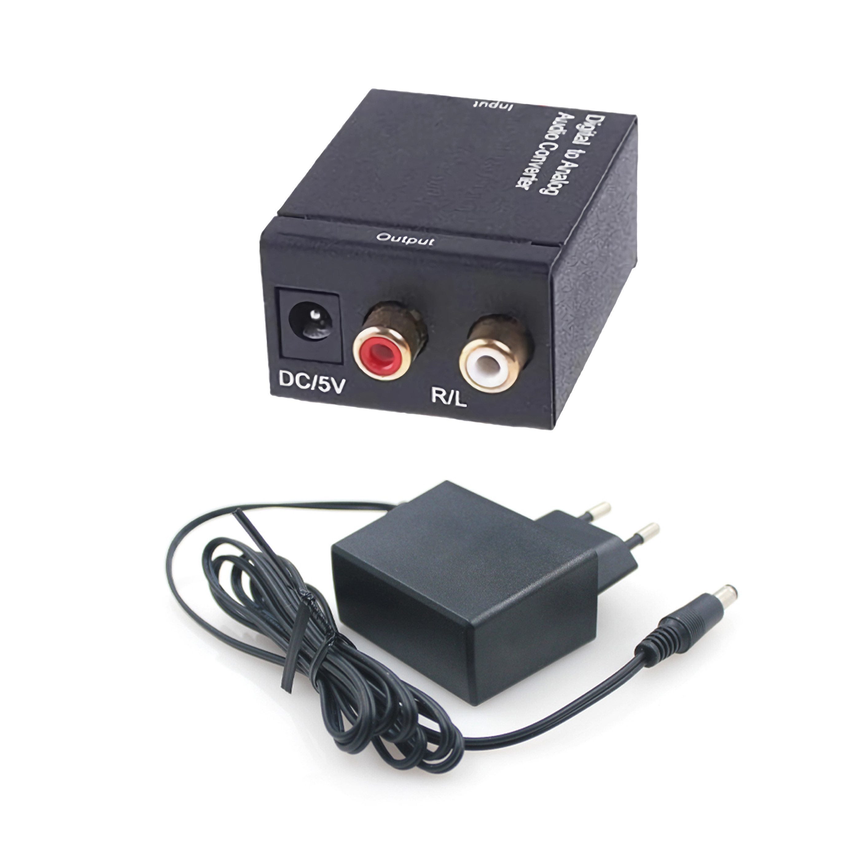 Bolwins D02C Digital-Analog Audio Konverter Toslink/Koax zu RCA Wandler Audio-Adapter Digital Koaxial (SPDIF, RCA), Digital Optisch (Toslink) zu 2x RCA (L/R) St – Bild 4 von 5