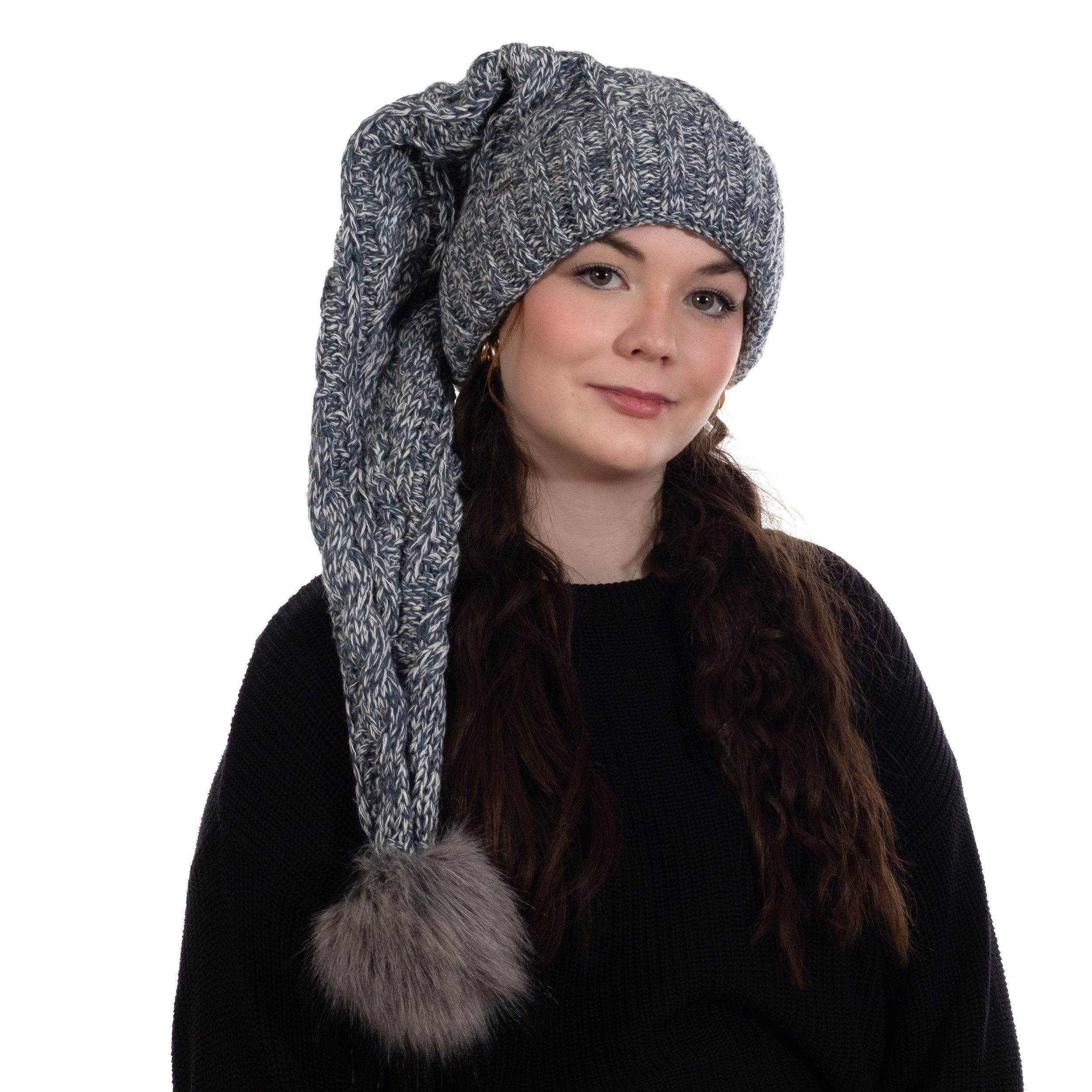 Strickmütze Birendy Beanie A112 Mütze Zipfelmütze Pudelmütze Wintermütze