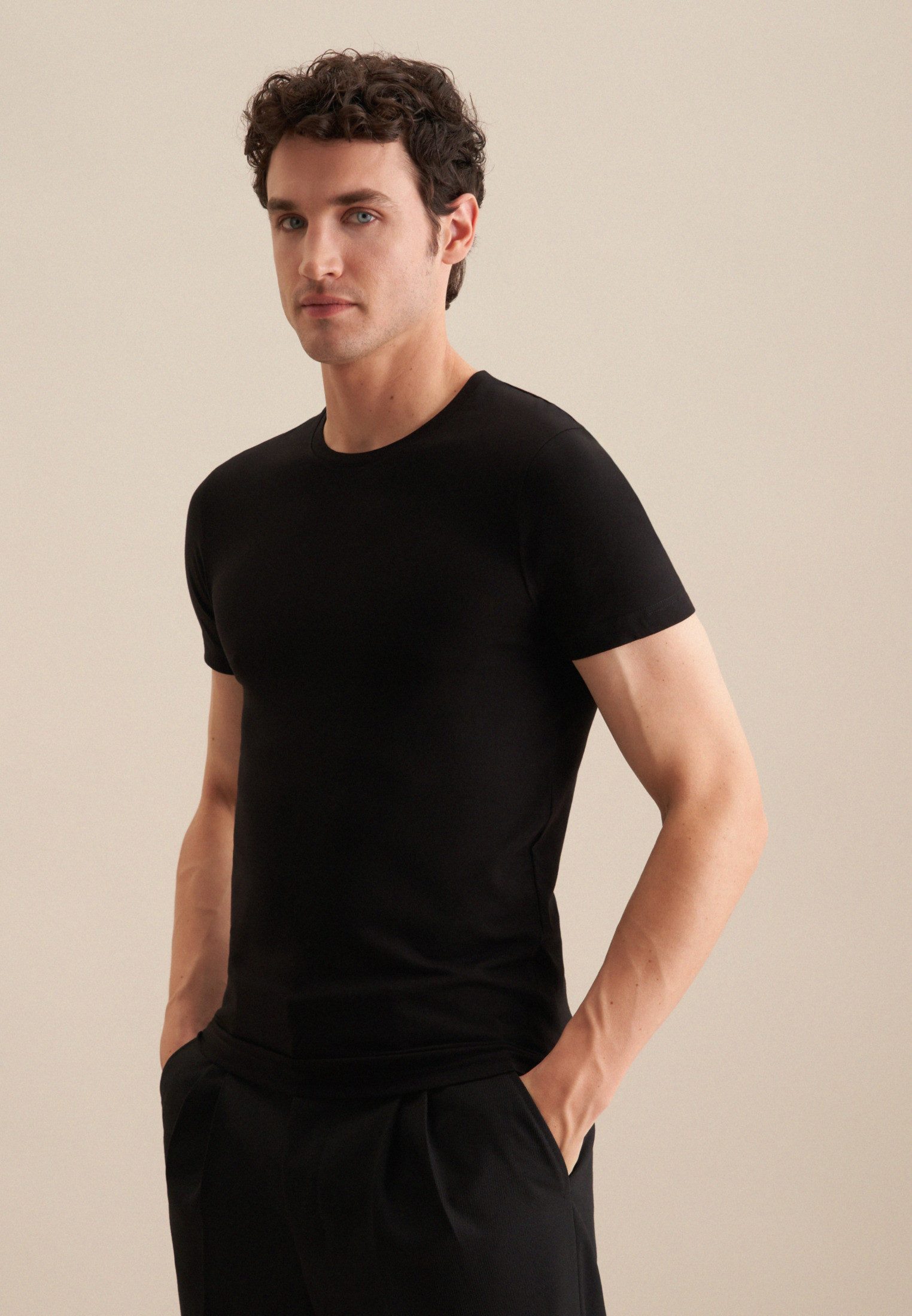 seidensticker T-Shirt 1/2 Rundhals Uni günstig online kaufen