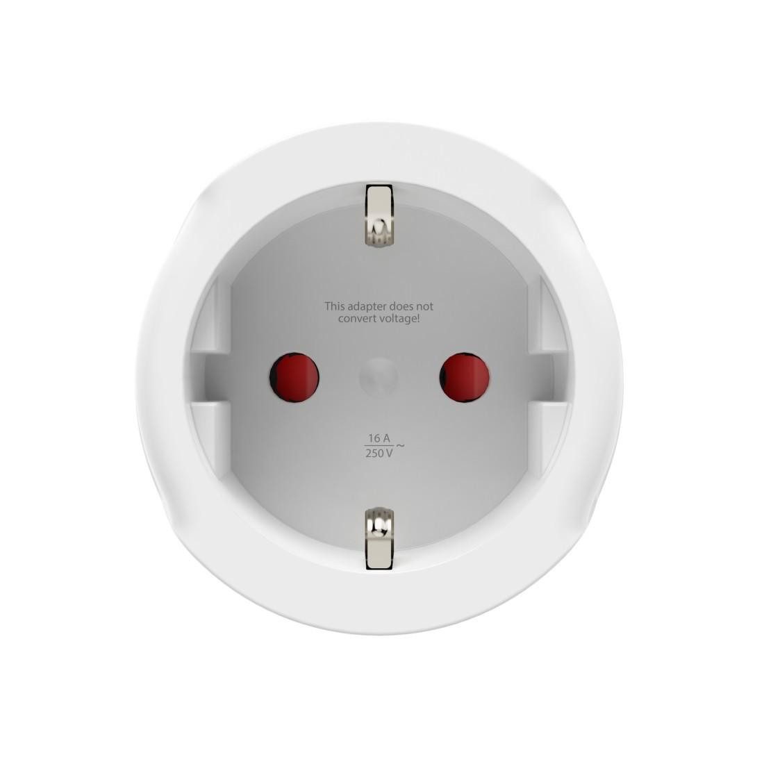 Hama Reiseadapter Typ G, 3-polig, England, UK, weiß, mit Schutzkontakt Reiseadapter