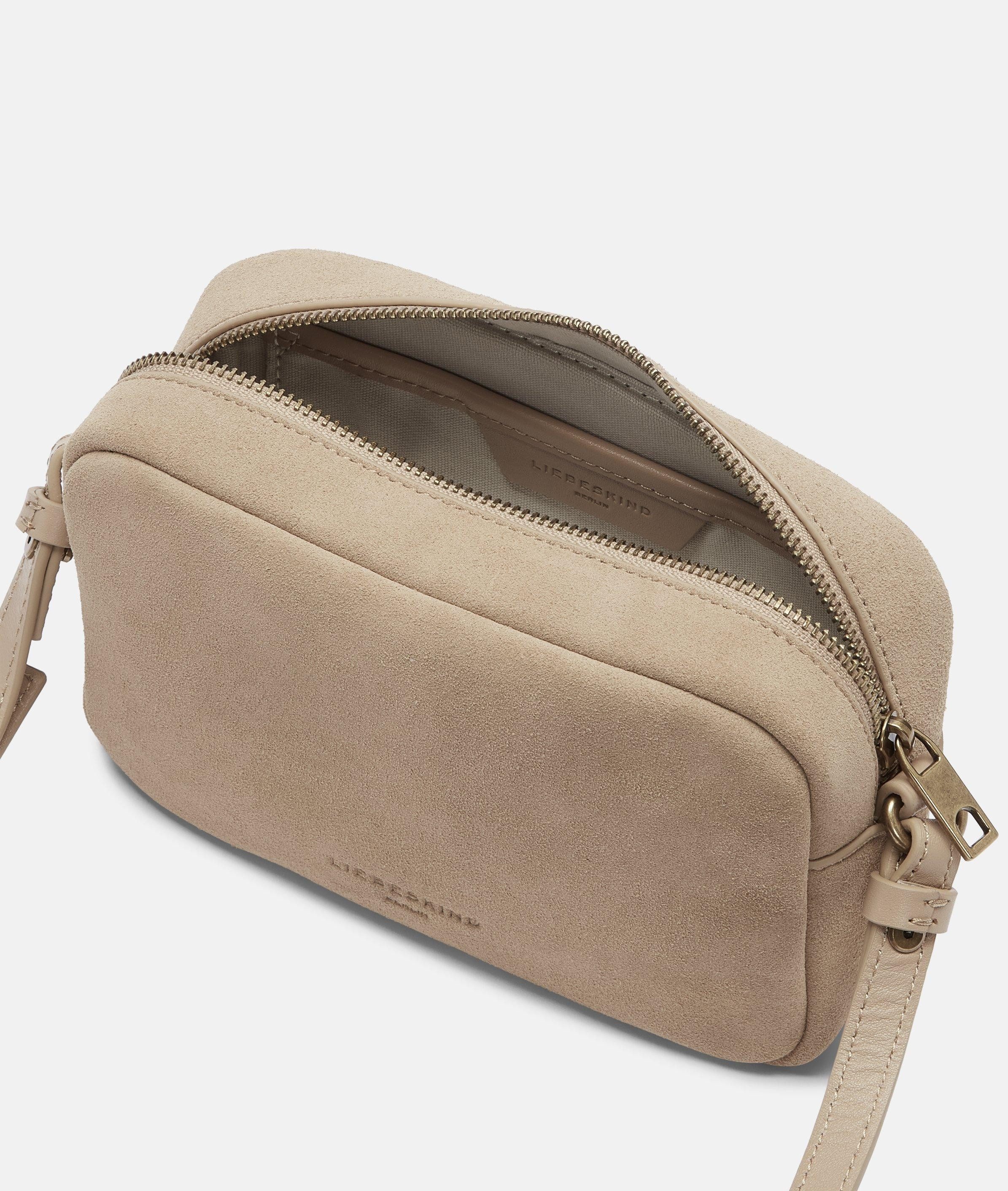 Liebeskind Berlin Umhängetasche Ella Camera-Bag S, Kleine Umhängetasche aus Veloursleder