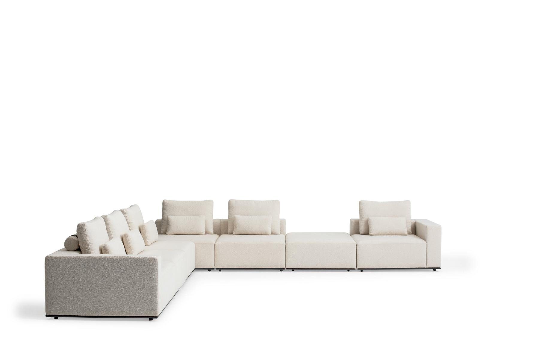 JVmoebel Ecksofa Luxus Ecksofa Europe Set, Made Polster in Wohnlandschaft Sofa Textil L-Form Couch