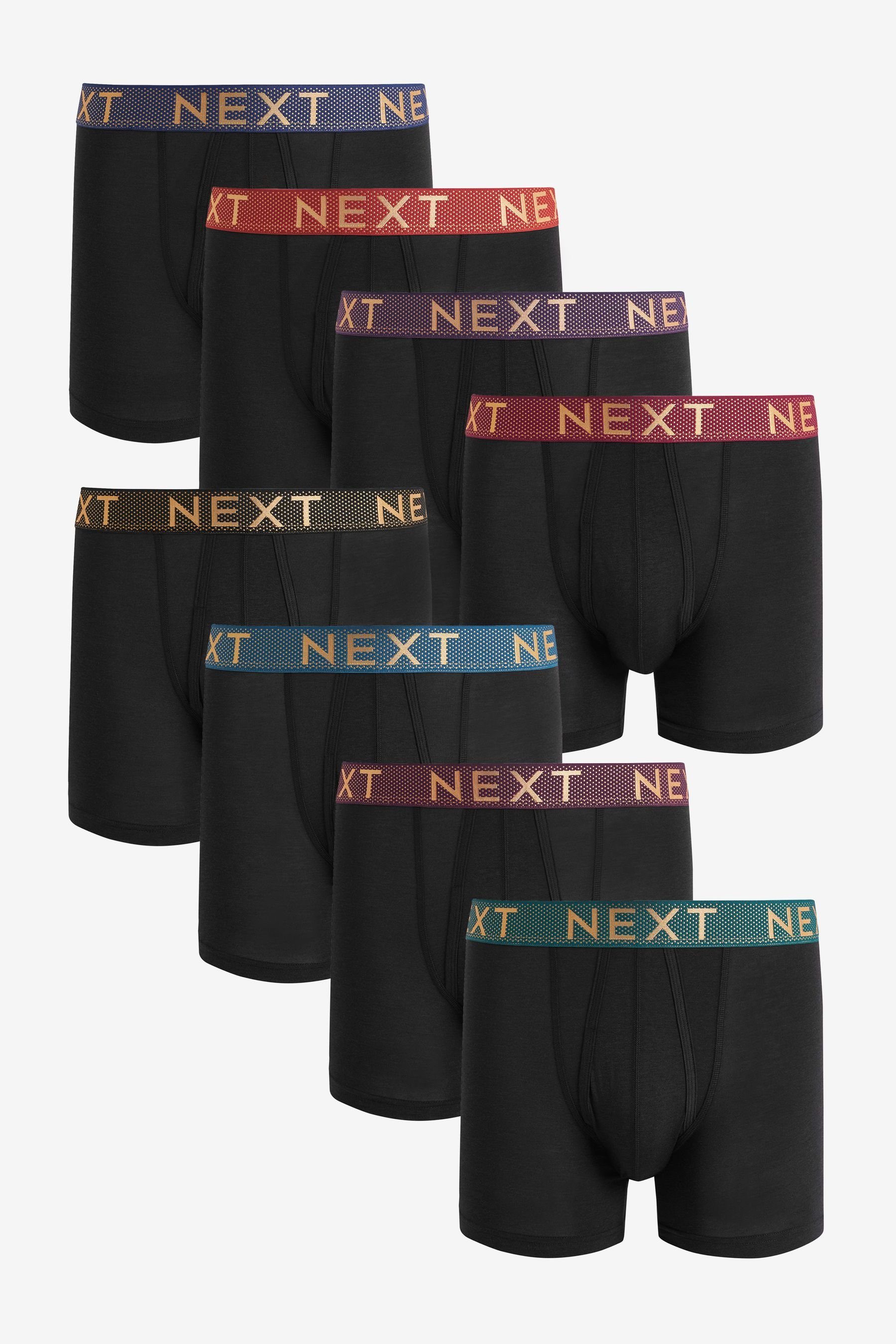 Signature Next Spot A-Front Boxershorts Black Signature (8-St) Boxershorts-8er-Pack Metallic