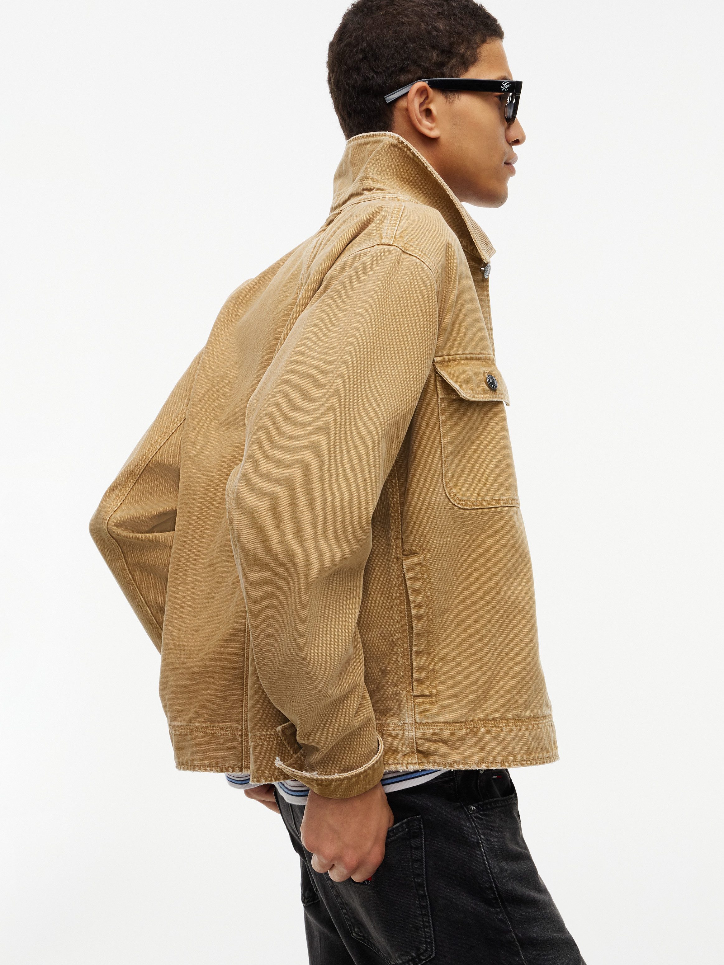 Tommy Jeans Cordjacke CORD COLLAR CANVAS Regular fit mit Eingrifftaschen – Bild 3 von 5