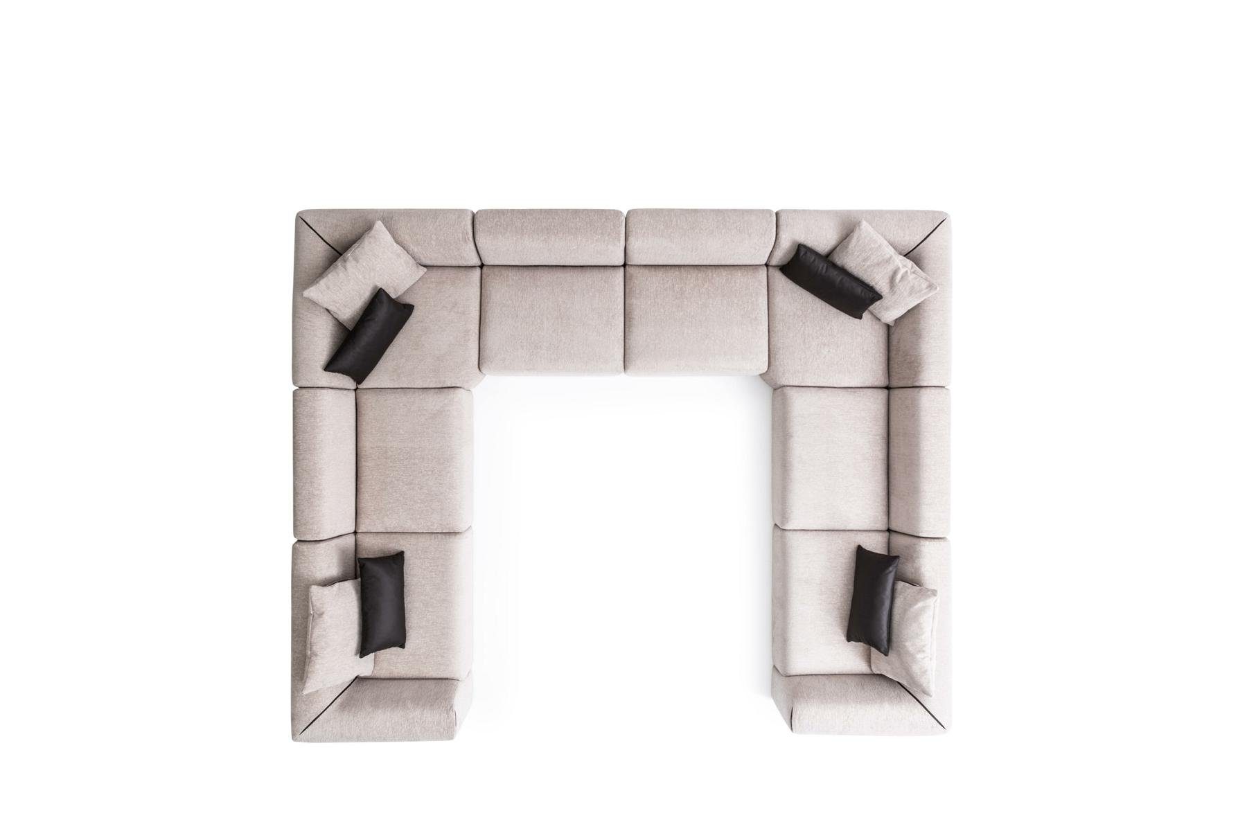 JVmoebel Ecksofa Modernes Sofa in Polstersofa Wohnzimmer Design, Made Europe U-Form