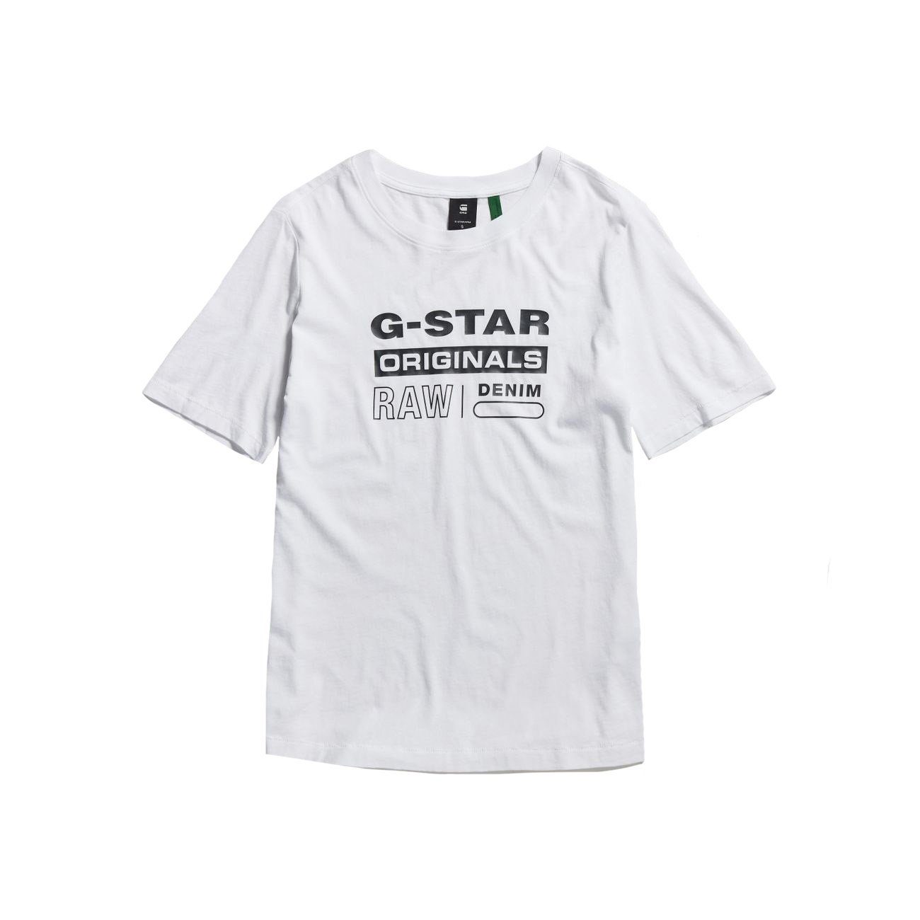 (1-tlg) T-Shirt R RAW G-Star White Originals WMN T Label