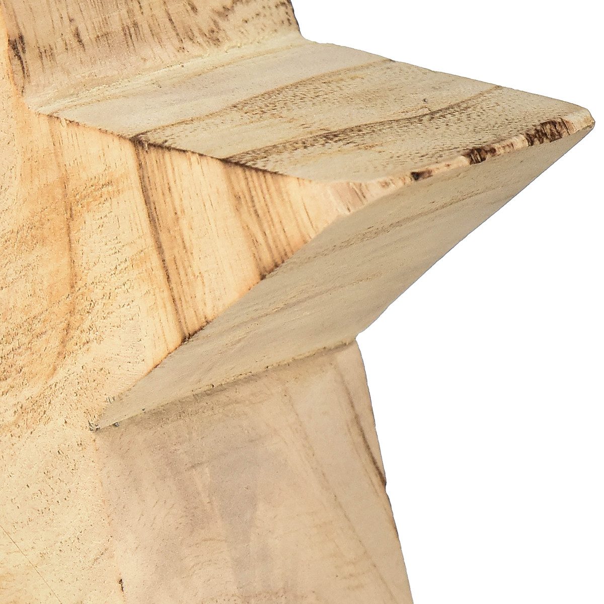 Florists Products Weihnachtsmann Rustikaler Holzstern Deko – Massiv Paulownia Holz, Ø 15cm, 2 Stück